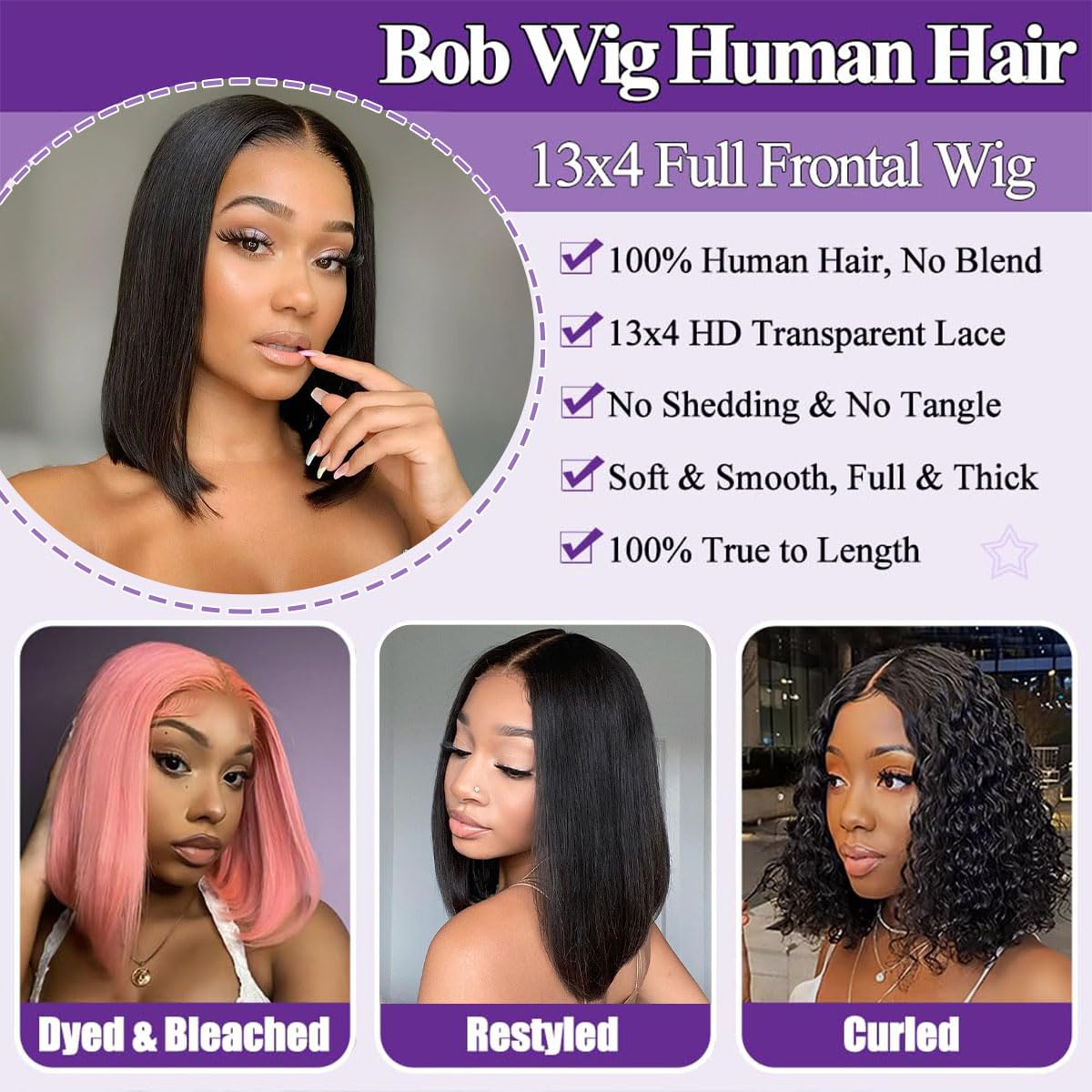 12 Inch Short Bob Wig Human Hair 13x4 Hd Transparent Lace Front Wigs Human Hair Pre Plucked 180 Density Straight Lace Frontal Wigs Human Hair Glueless Wig for Women Natural Hairline with Baby Hair