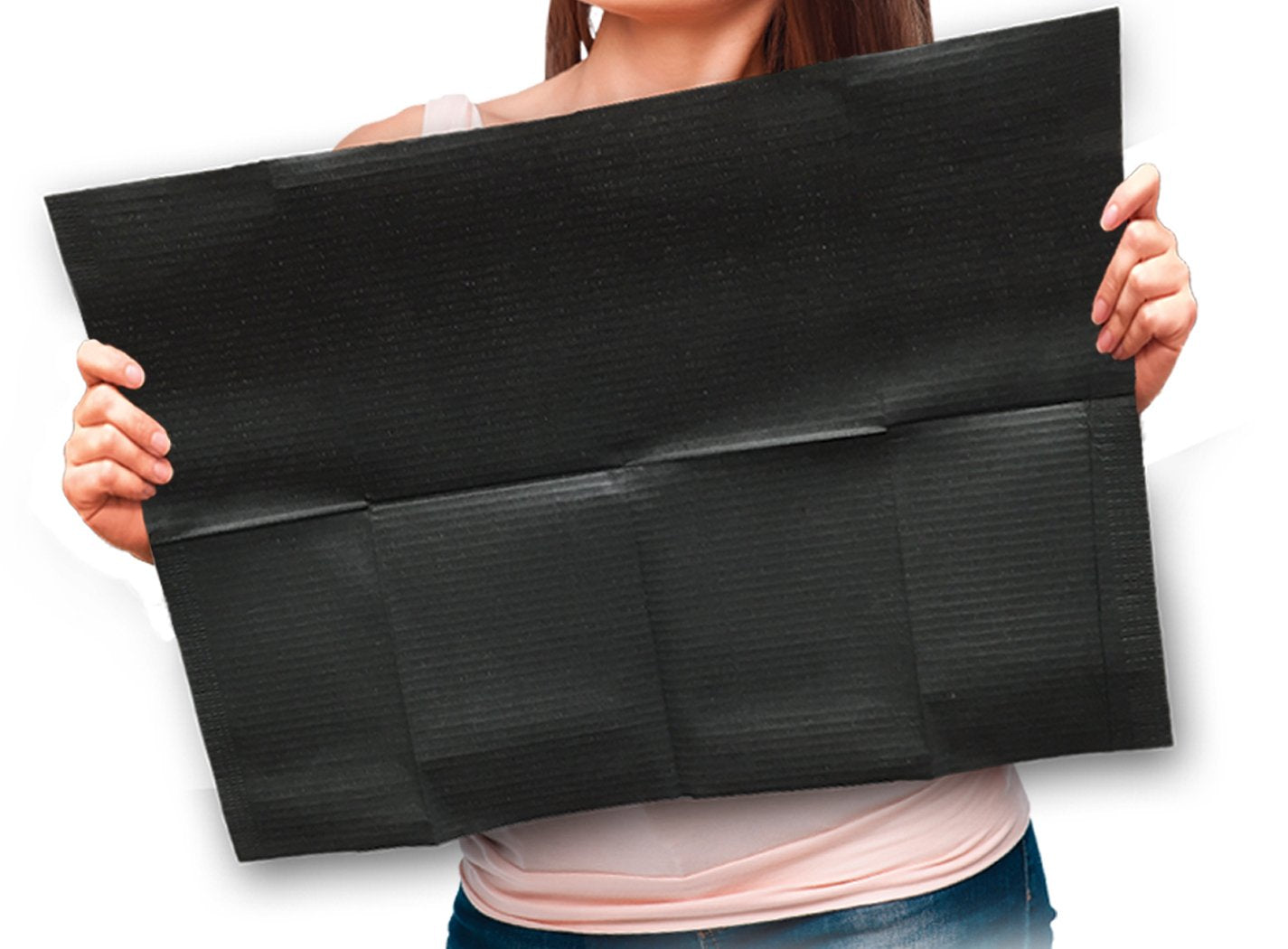 Adenna Dental Bibs/Lap Cloths BIB740BK - Disposable, Black, Case of 500
