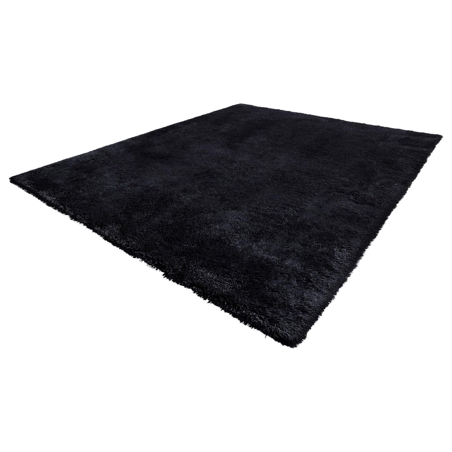 VEVOR Indoor Plush Area Rug, 8x10 ft Plush Carpet, Living Room Area Rug Fluffy with Triple-Layer Material, Soft Thick Pile Large Areas Rugs Shag for Bedroom, Lounge Area, Non-Shedding, Black