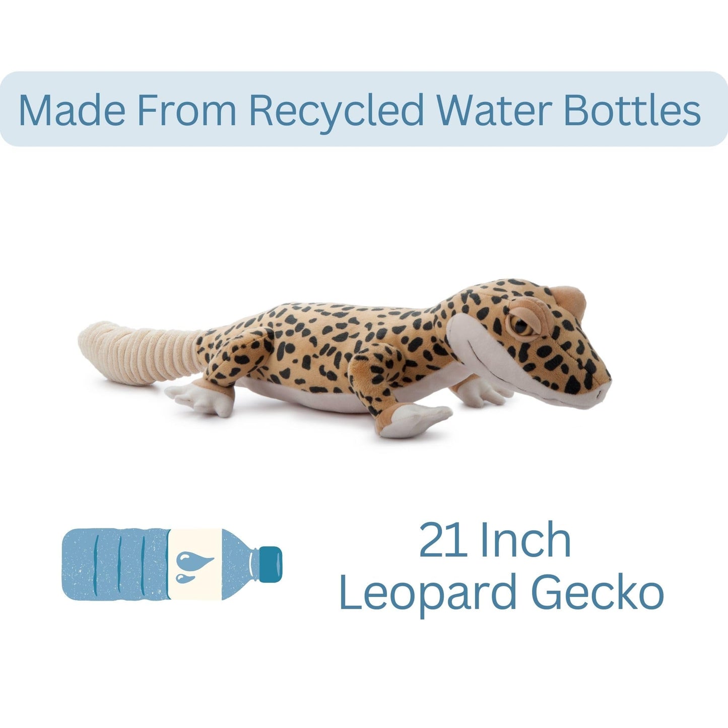The Petting Zoo Leopard Gecko Stuffed Animal, Gifts for Kids, Wild Onez Zoo Animals, Leopard Gecko Plush Toy 12 inches