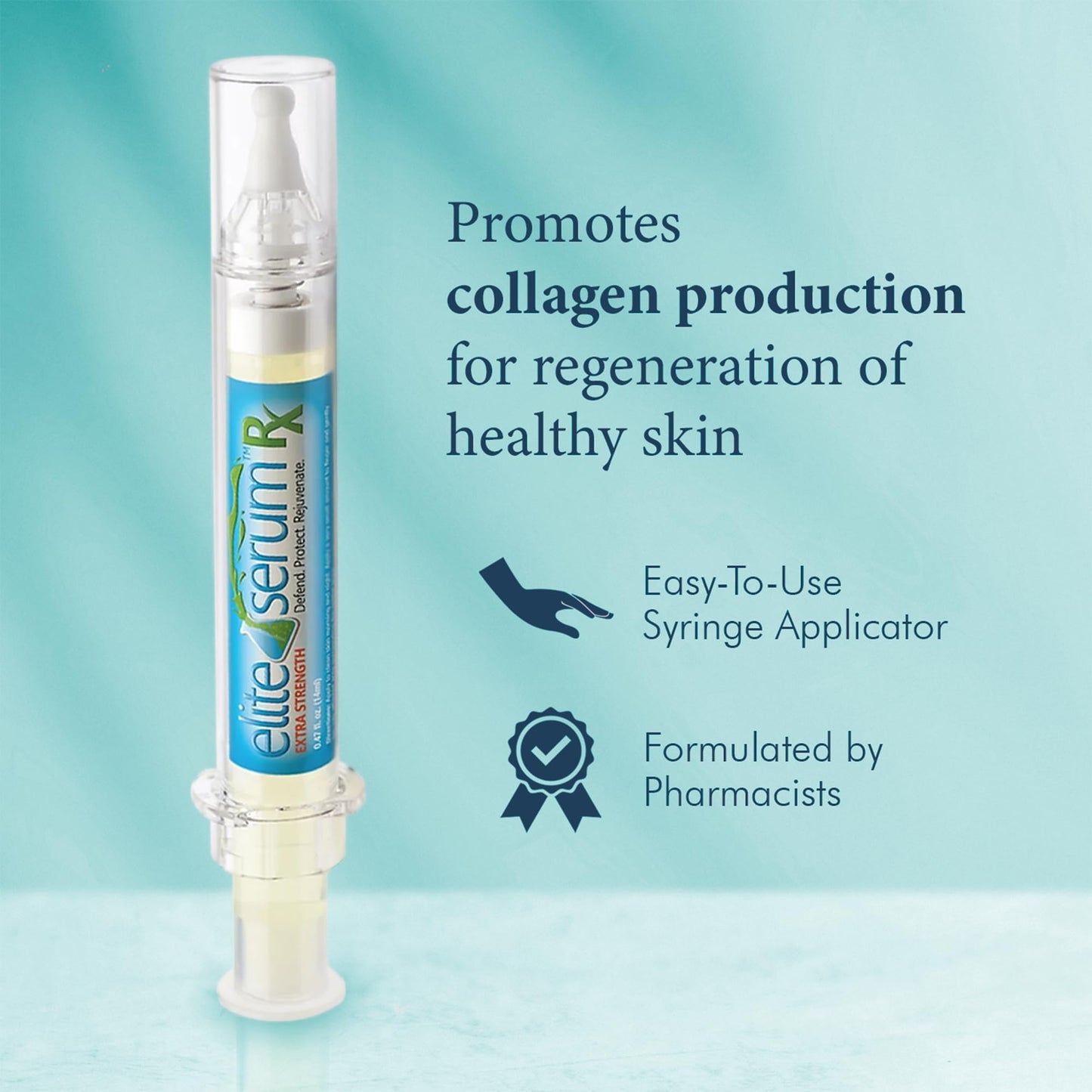 Elite Serum Rx - Anti Aging Under Eye Serum for Dark Circles and Puffiness with 7 Patented Peptides - Extra Strength Eye Lifting and Firming Serum for Wrinkle Repair and Eye Bags Treatment