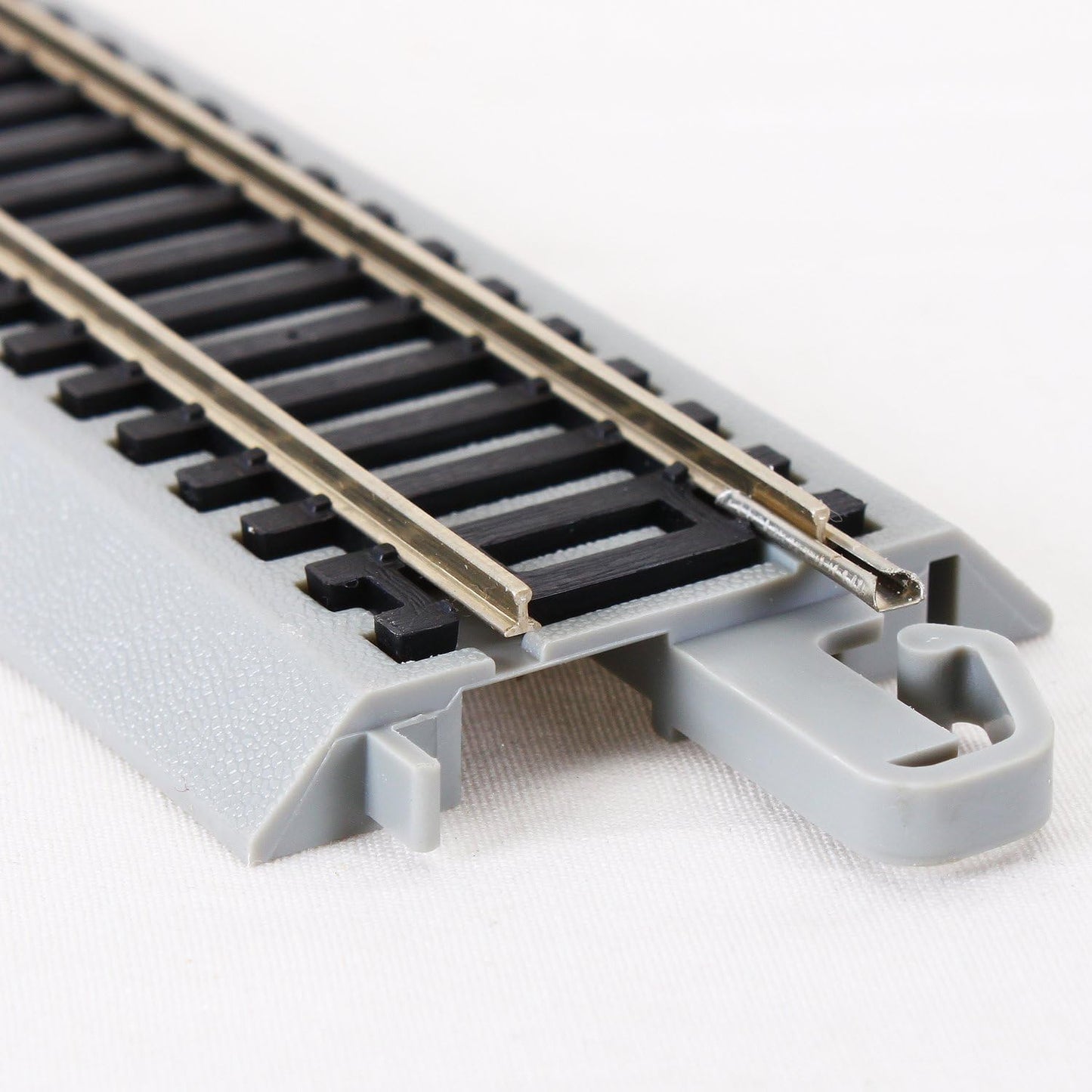 Bachmann Trains - E-Z COMMAND DCC EQUIPPED TURNOUT – LEFT - NICKEL SILVER E-Z TRACK With Grey Roadbed - HO Scale, Medium