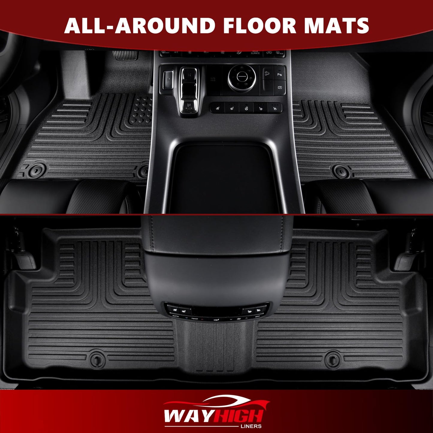 Wayhigh® Floor Mats & Cargo Liner Custom for Buick Envision 2021-2026 All Weather Protection TPE Floor Liners Front & Rear Row Full Set Envision Accessories Black