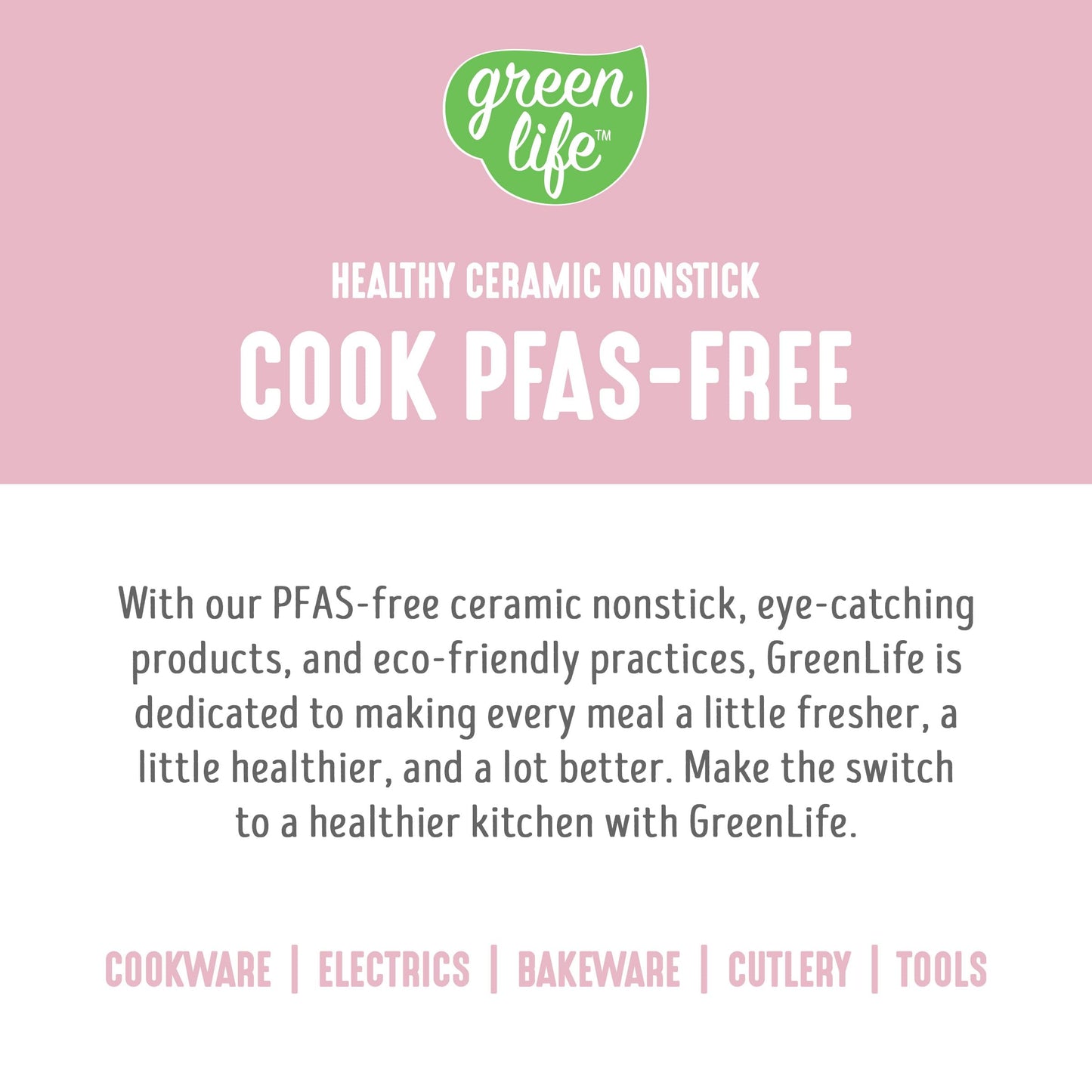 GreenLife 2.5QT Nonstick Saucepan with Glass Lid, Soft Grip, PFAS-Free Ceramic, Multipurpose Chef Pan, Milk & Sauce Cooking Pot, Dishwasher & Oven Safe to 350˚F, Stay-Cool Handle, Pink