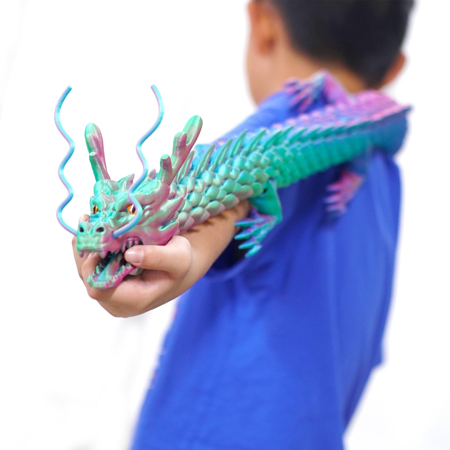 47.3inch Super Large 3D Printed Dragon Models,Flexible Joint Animal lacertid Figurines, 3D Printing Stuff Cheap,Stress Relief, Fidget restlessness, ADHD Toys, Surprise Fantasy Gifts (47.3inch)