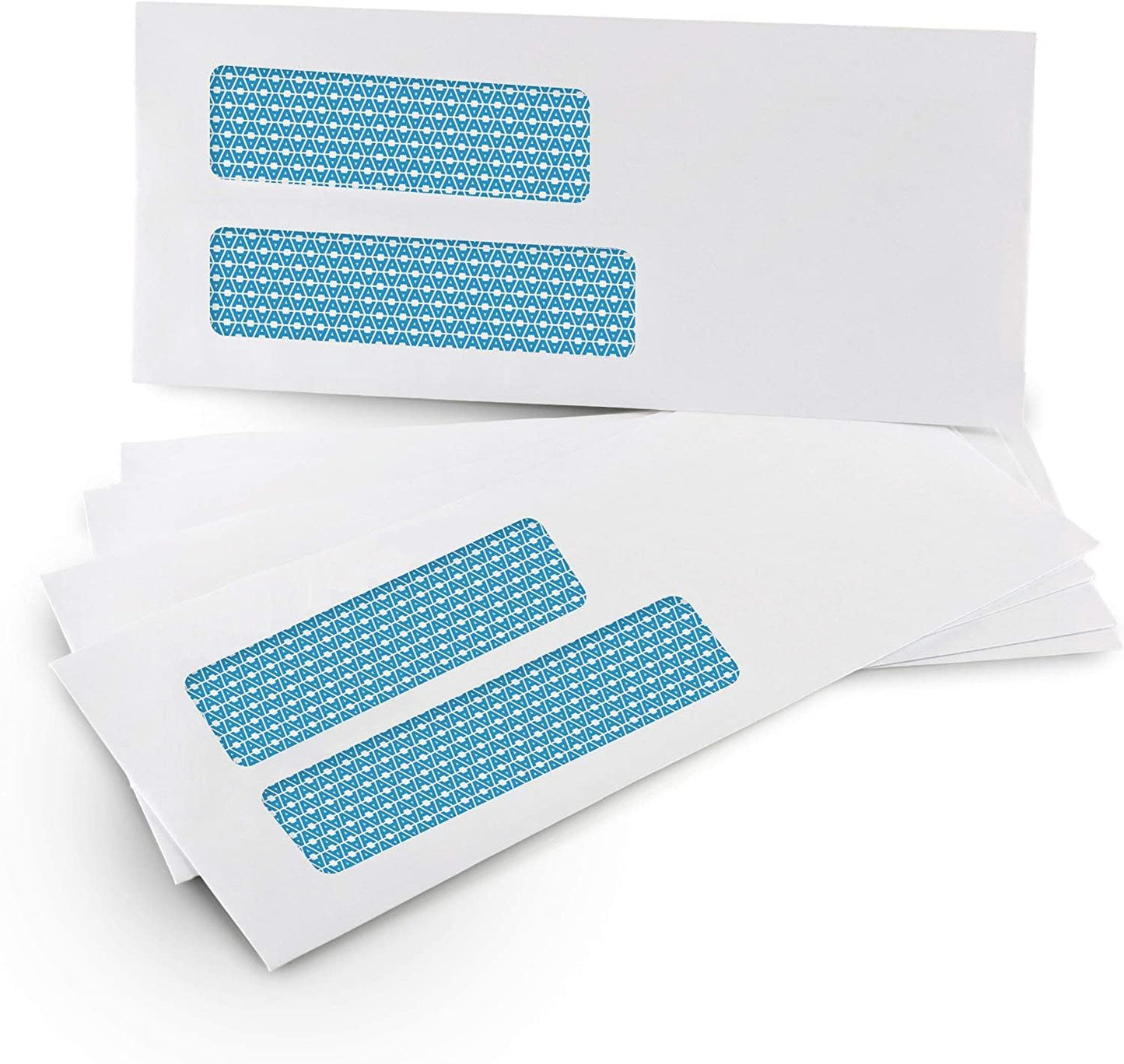 Aimoh #10 FLIP&SEAL Double Window Security Envelopes -500 Qty|for Invoices, Statements & Legal Documents, Self-Seal Adhesive Seal| Security Tinted| Size 4⅛X9½ |24LB| 500 Count(30110)