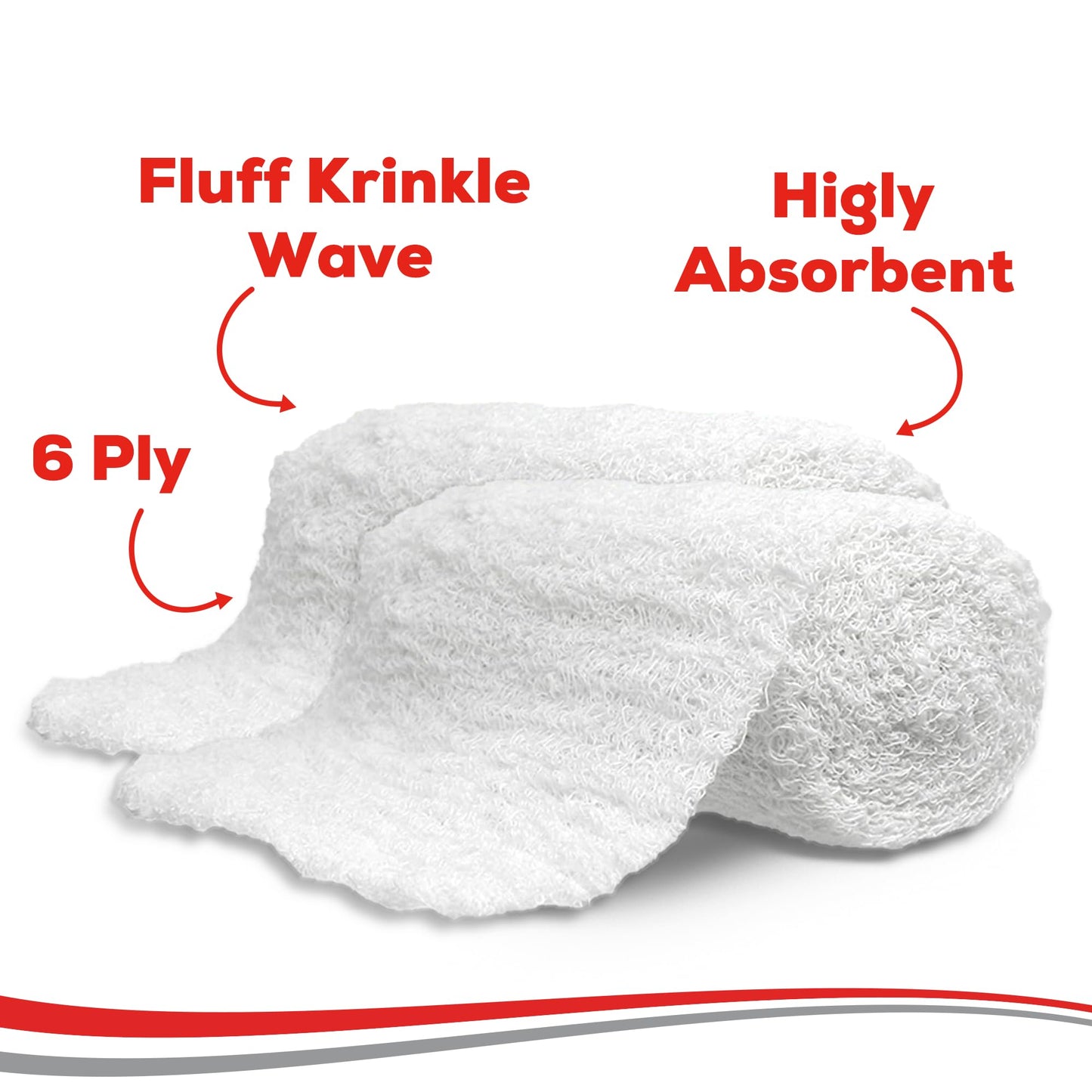 Kerlix Gauze Bandage Rolls - 4 1/2 in x 4.1 Yds, 6 Ply, 24 Single Sterile Pocuhes - Ultra Absorbent, Latex Free, Hospital Grade Cotton Fluff Bandage Wrap Krinkle Style - Wound Care & First Aid -HEALQU