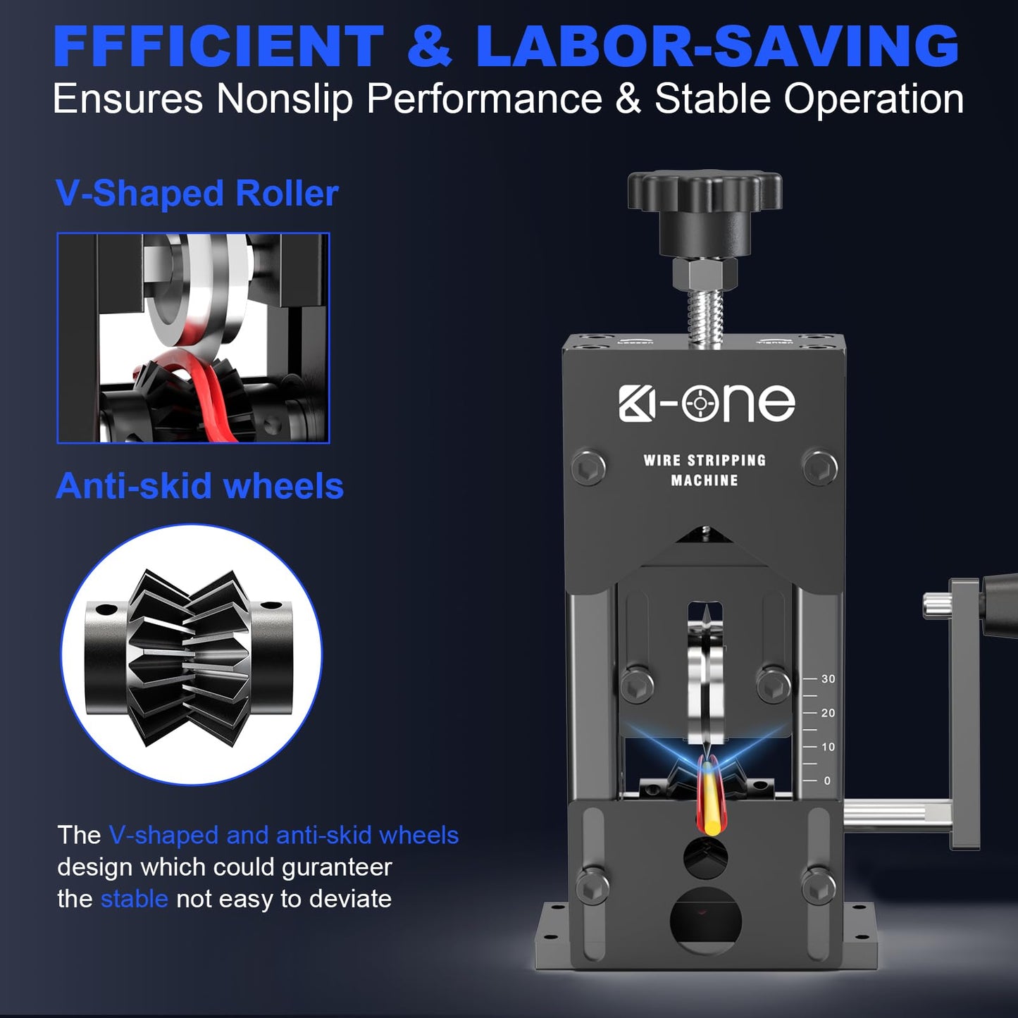 Manual Wire Stripping Machine,0.06"-1.18" Wire Stripping Machine,Scrapping Copper Wire Peeler Machine,Drill Powered Hand Crank Wire Stripper Tool