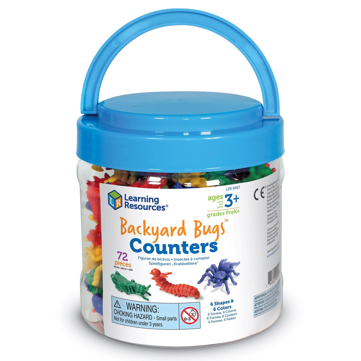 Learning Resources LER0457 Backyard Bugs Counters, Educational Counting and Sorting Toy, Set of 72