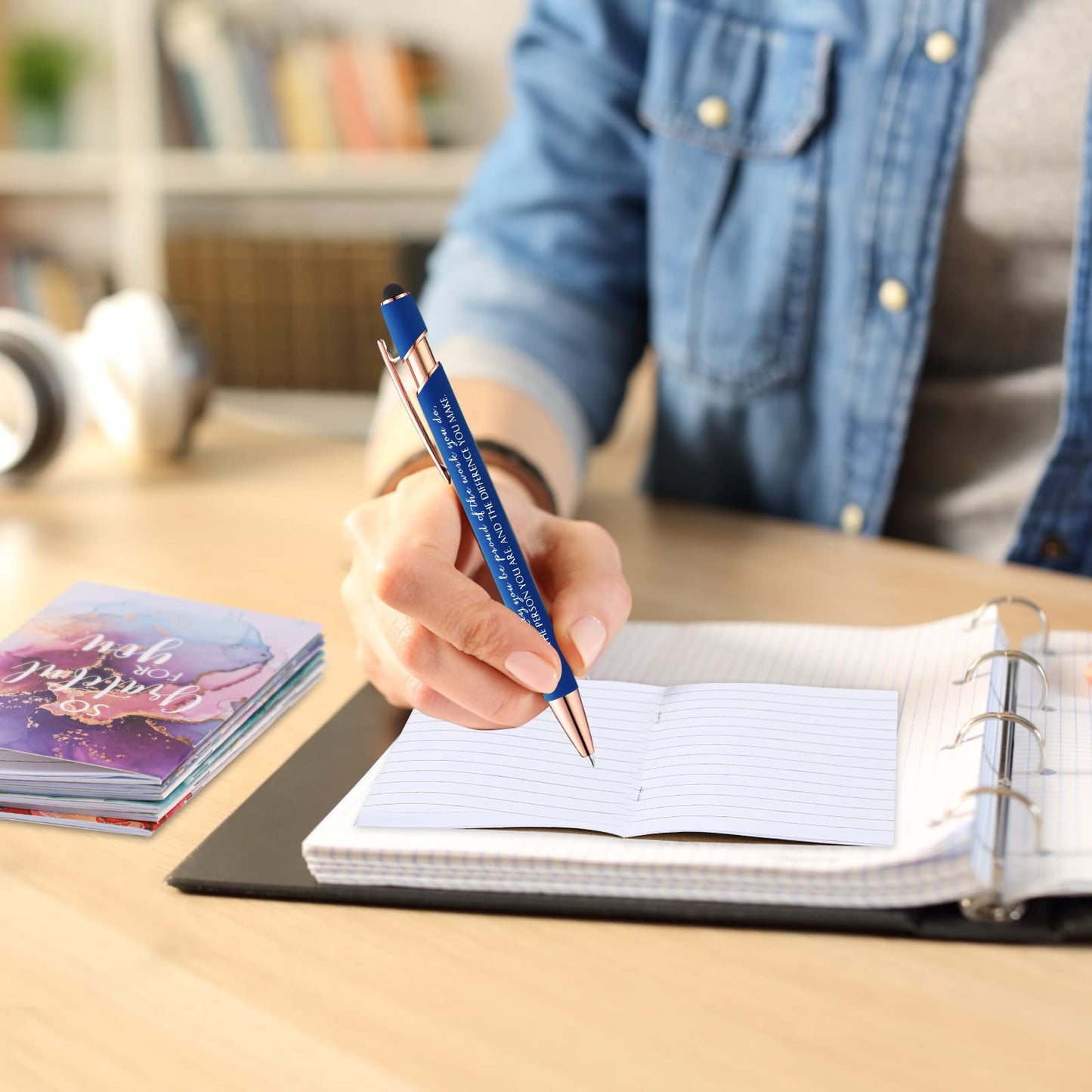 Kosiz 120 Pcs Back to School Student Gifts Teachers Bulk Motivational Mini Notebooks with Inspirational Thank You Pens for Employee Appreciation Gifts Coworkers Team Staff Office