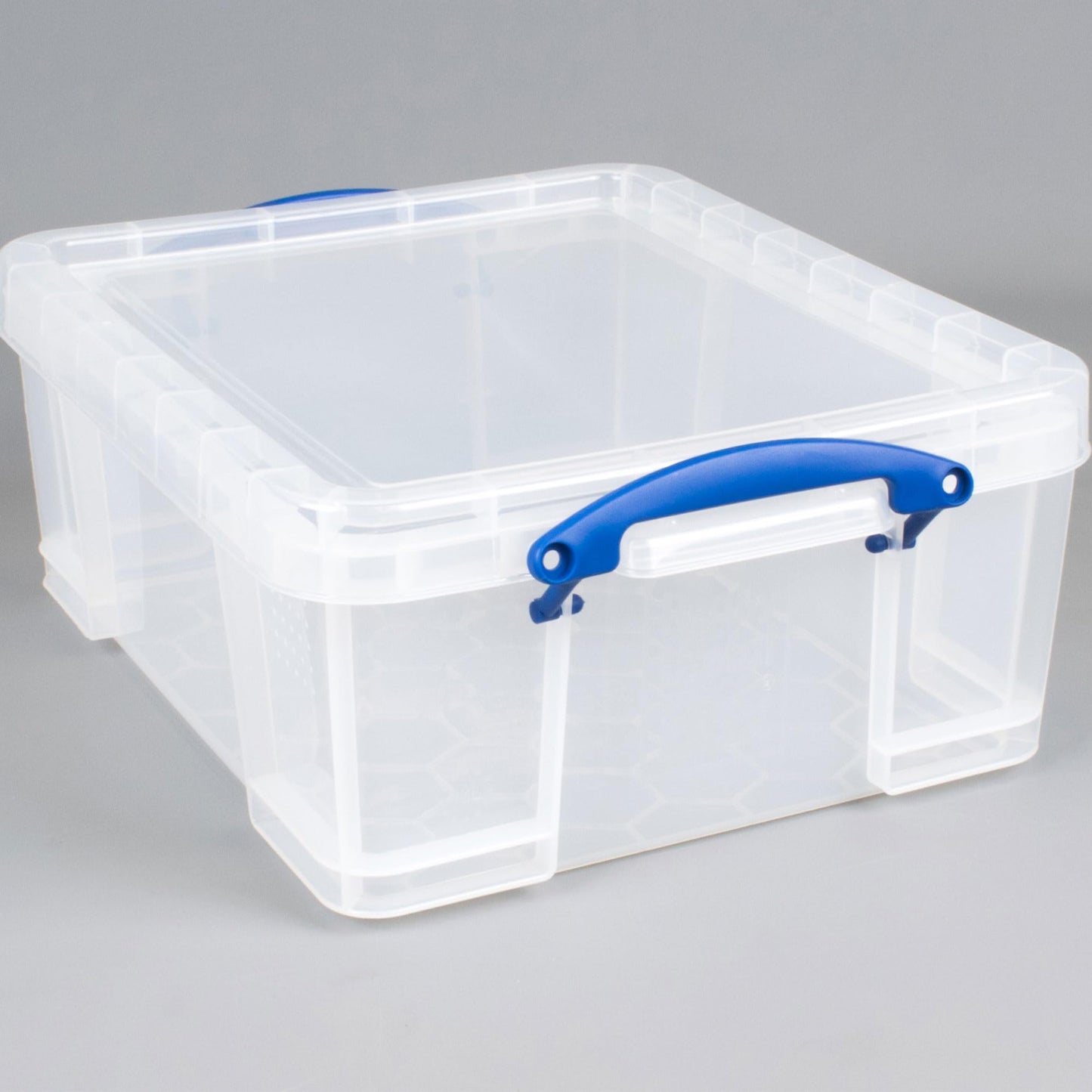Really Useful Box 2 Pack 17L Plastic Storage Bins with Snap Lids and Clip Lock, Clear
