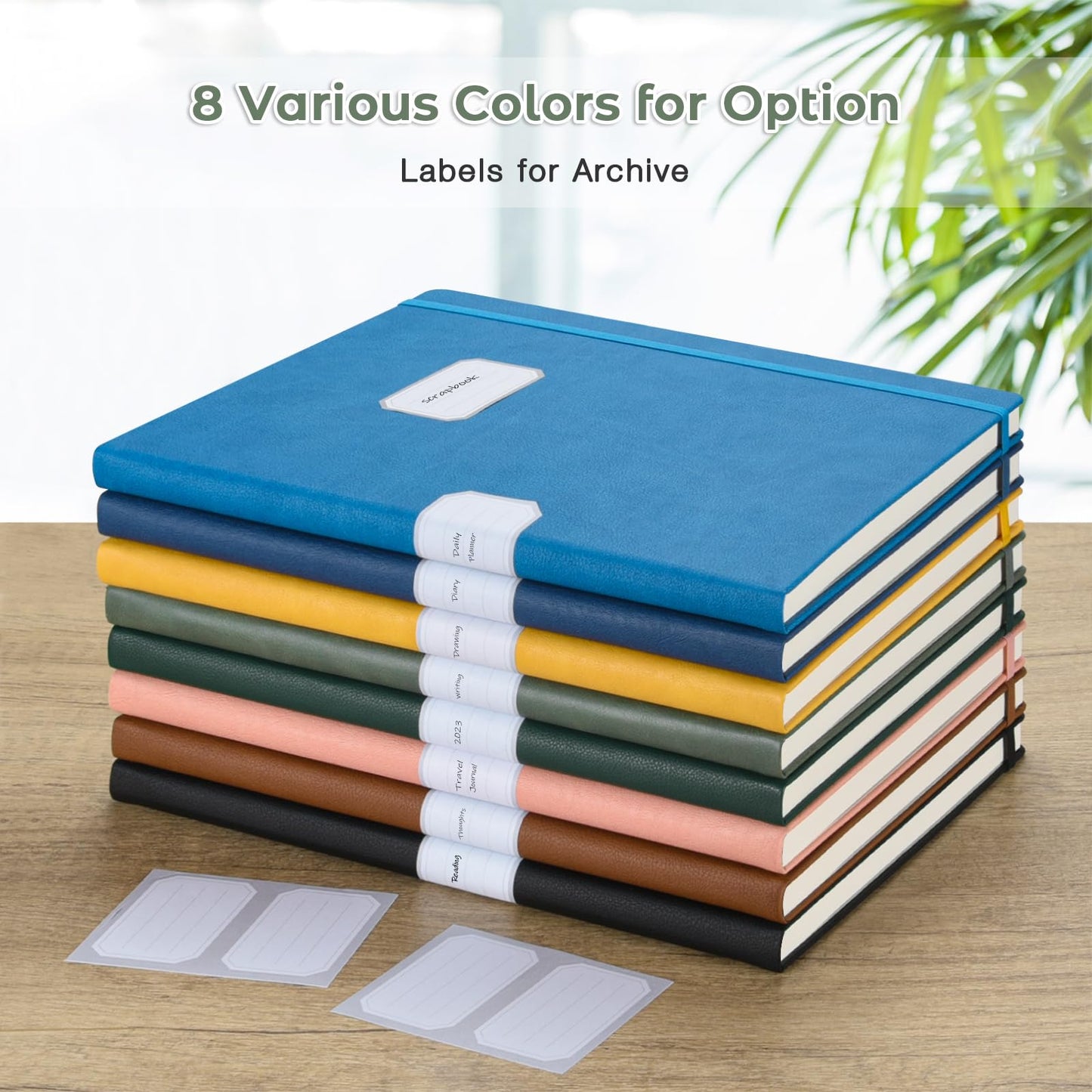 3 Pack College Ruled Notebook, A4 Hardcover Leather Notebook for Work, Lined Notebook Journal for Women, Men, 192 Thick Paper, 8.5" x 11", Large Notebook, Professional Business Notebook, Multicolor