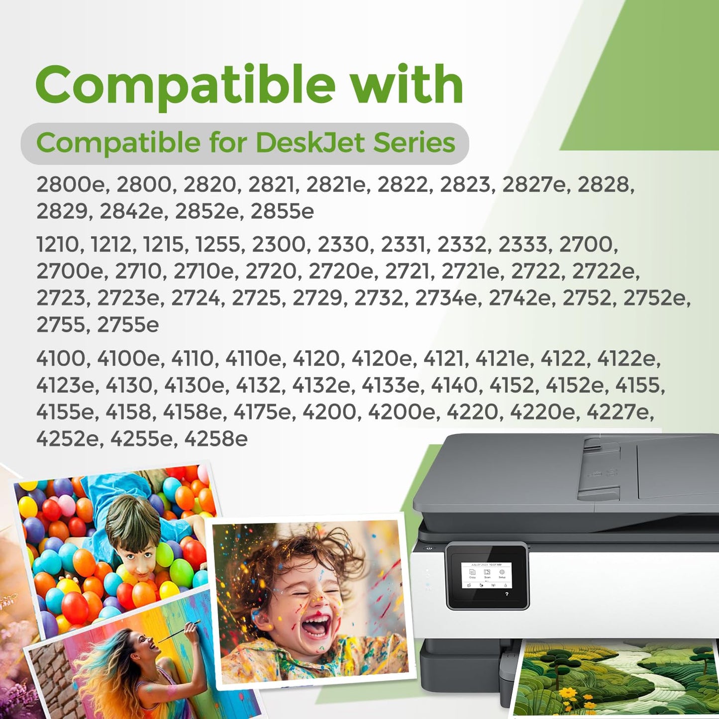 67XL Ink Cartridges Replacement for HP Ink 67 XL Black and Color Combo Pack HP67 HP67XL for 2700 2700e 2752e 2755e 2800e 2855e 2827e 2852e 4100 4100e 4155e 4200e 4227e 4255e 6000 6055e 6455e Printer
