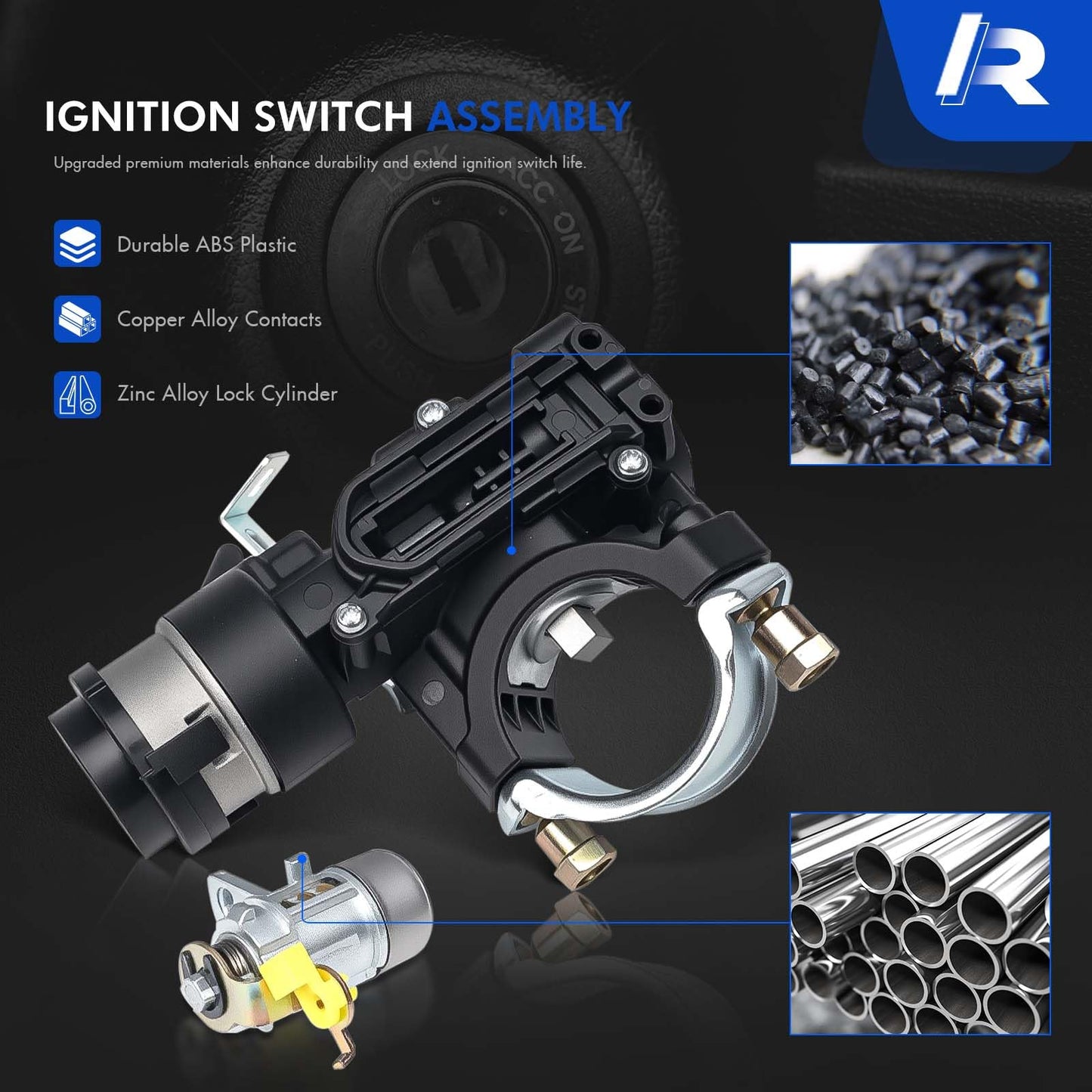 81910-1R110 Ignition Lock Switch Assembly with Door Lock & Keys Fit for Hyundai Accent 2012-2017 Dodge Attitude 12-14, Ignition Lock Cylinder with Housing Replace# 81900-1RB00 81900-1RJ00 81970-1RA00