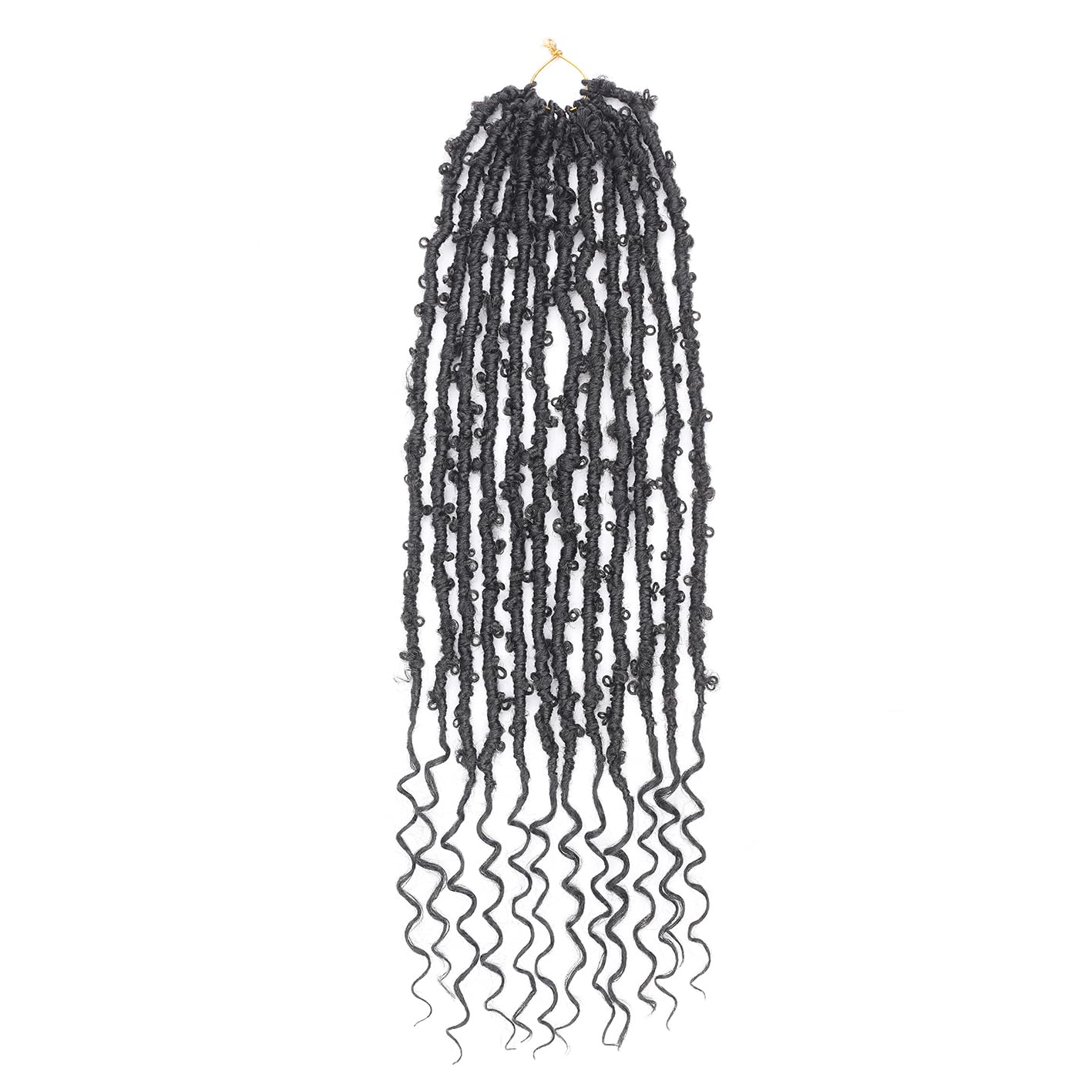 Aipin Butterfly Locs Crochet Hair Goddess Locs Curly Ends 24 Inch Distressed Butterfly Faux Locs Synthetic Butterfly Soft Locs Crochet Hair For Black Women Hair Extensions (24 Inch, 6packs,1B)