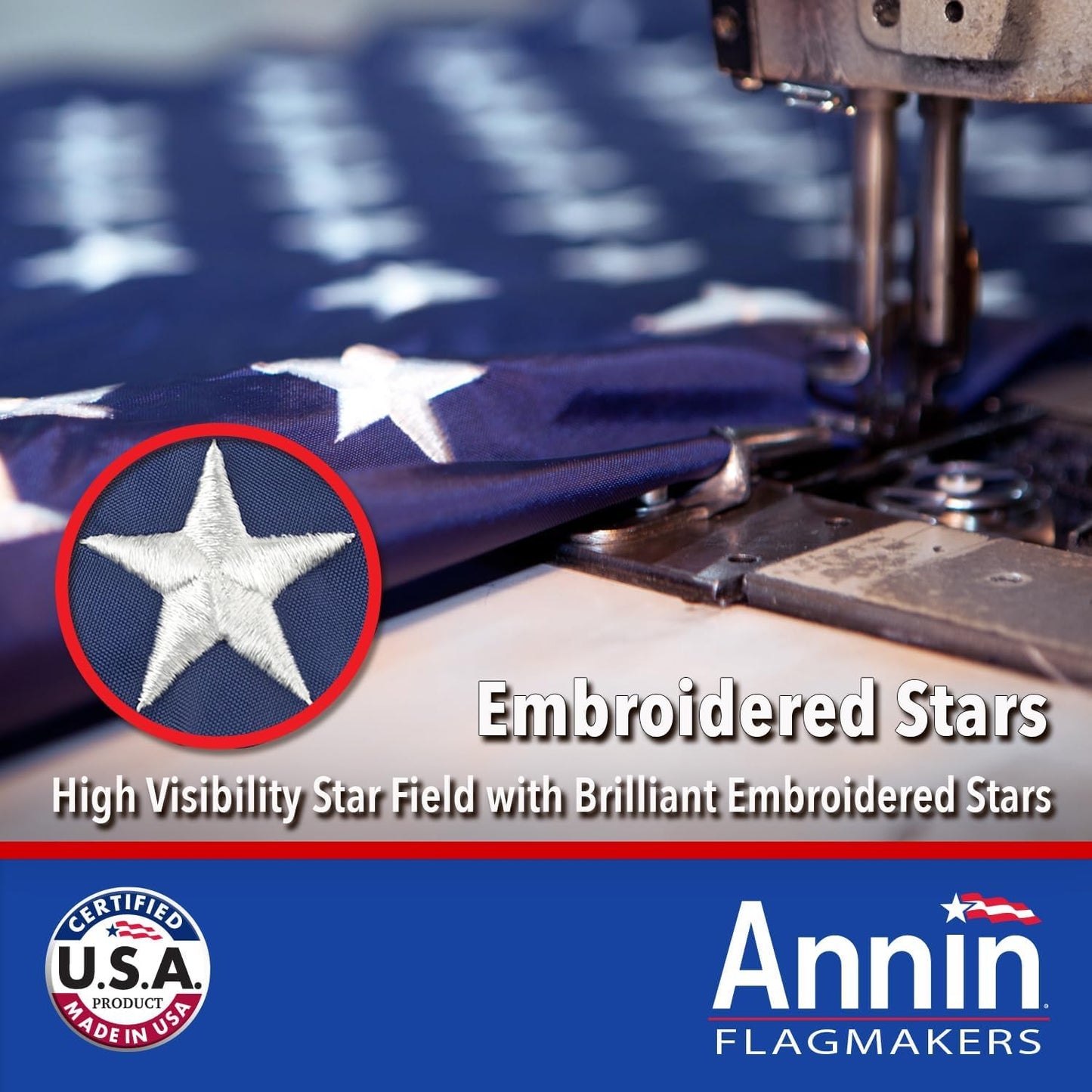 Annin Flagmakers (2730) Tough-Tex American Flag, Made in USA, 5 x 8 Feet, Polyester
