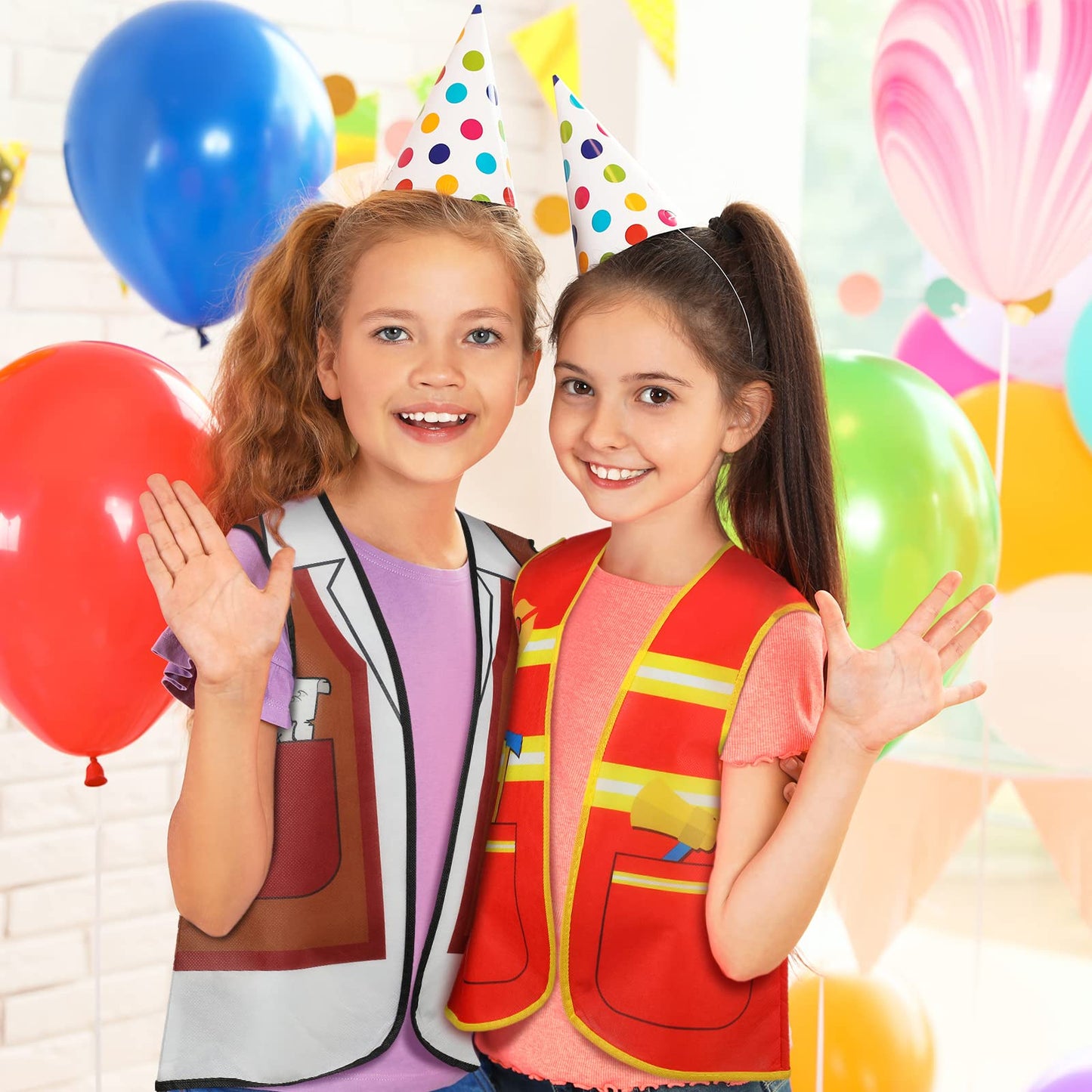 12 Pcs Kids Community Helpers Dress Vest Career Cosplay Cloth Costumes Occupation Costume Toddler Dress Clothes for Kids Dramatic Play Toys for Preschool