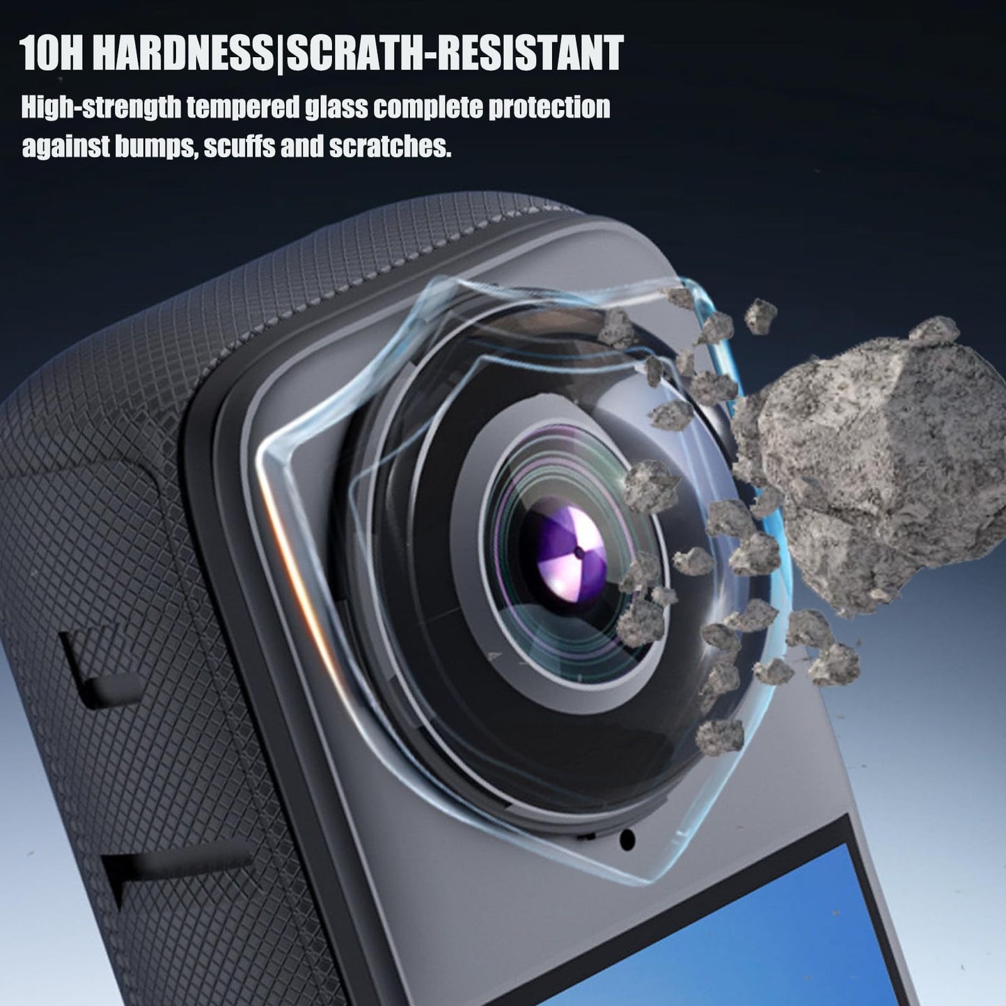OGITBIO Premium Lens Guards for Insta360 X4, Upgraded Optical Performance Scratch-resistant Higher Transparency Tempered Glass Lens Protectors 10H Hardness
