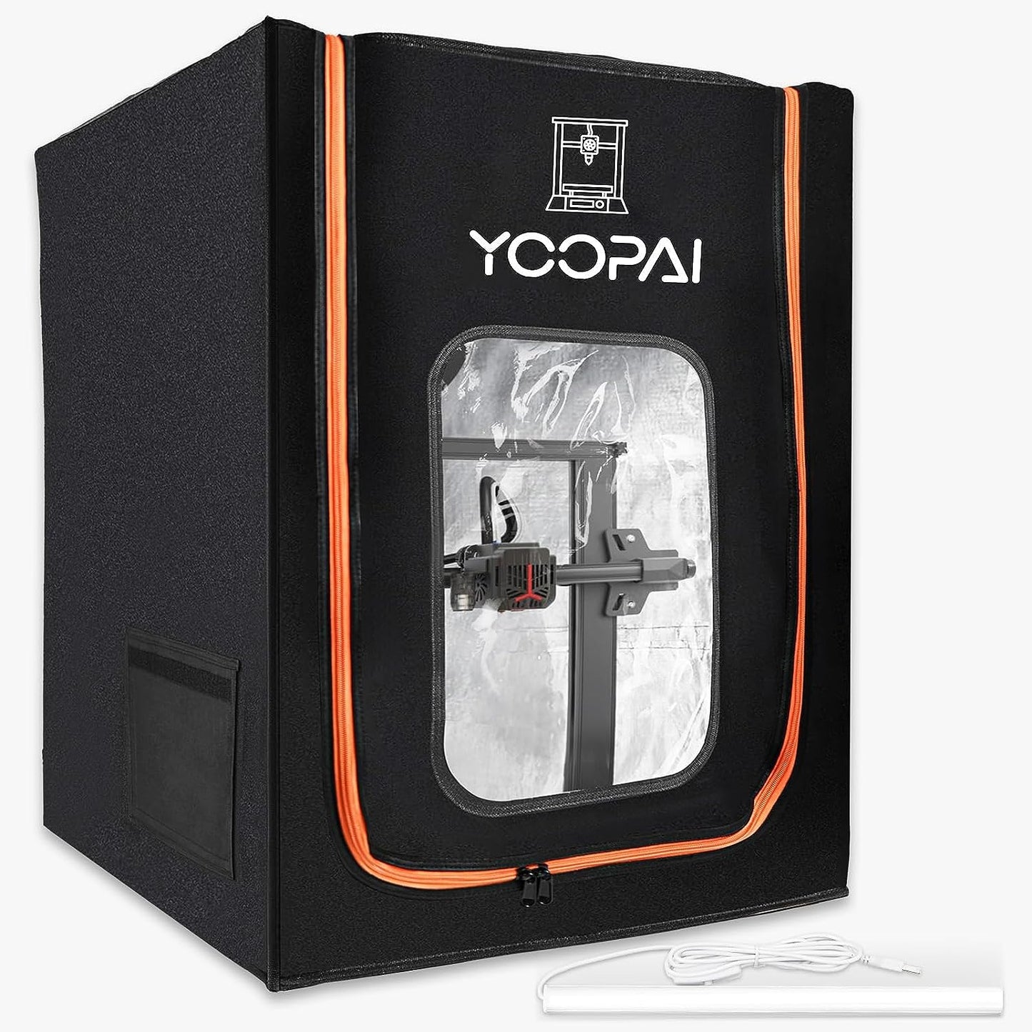 3D Printer Enclosure with LED Light, Fireproof Dustproof Tent Constant Temperature Protective Cover for Ender3 Max Neo/Ender3 S1 Plus/Ender 5/ Pro/Plus/Neptune 4 Plus/CR-10/10S PRO10 Mini/CR-X, Large