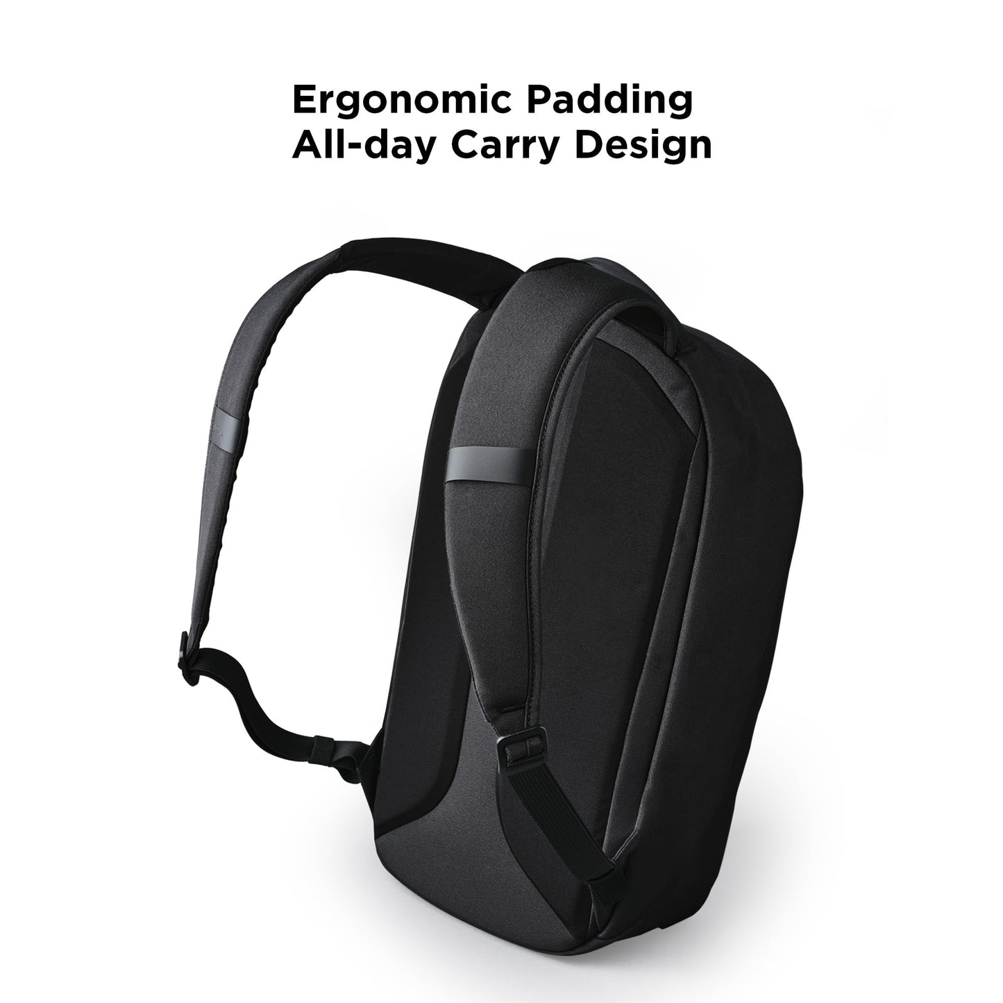 ALPAKA Metro Backpack -12L Fits a Thin 14" Laptop Small Backpack, Soft Touch Fleece Lined Laptop Sleeve, Wide Opening Main Zippered Compartment, Weather Resistant Fabric. Black Axoflux 300D