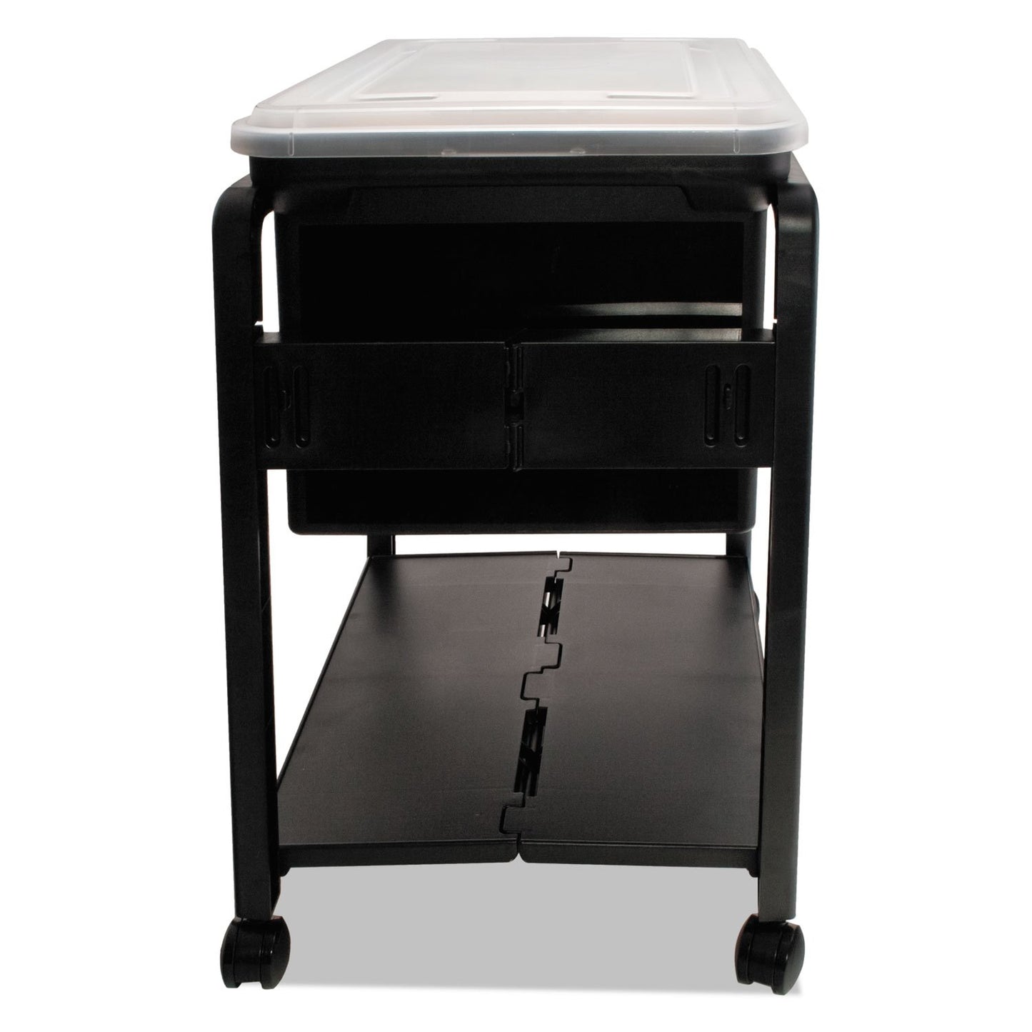 Advantus 55758 Folding Mobile File Cart, 14-1/2w x 18-1/2d x 21-3/4h, Clear/Black
