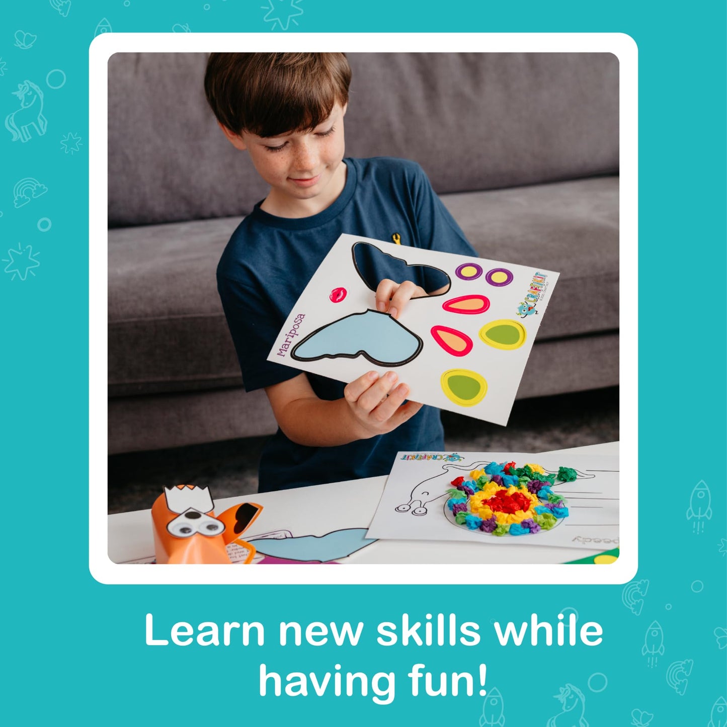 Craftikit ® 20 Award-Winning Toddler Arts and Crafts for Kids Ages 4-8 Years, All-Inclusive Animal Craft Kits, Fun Toddler Crafts Box for Girls, Boys, Organized Preschool Art Supplies and Projects