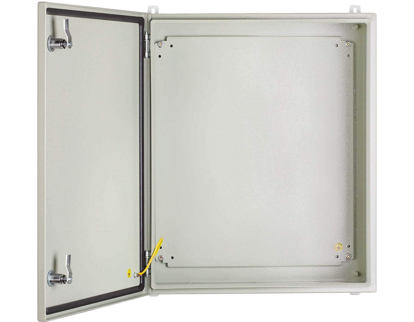 KWONONG Metal Enclosure, IP65 Waterproof Electrical Box for Indoor and Outdoor Projects, Includes Mounting Plate and Wall Bracket 600×500×250mm (24"×20"×10")