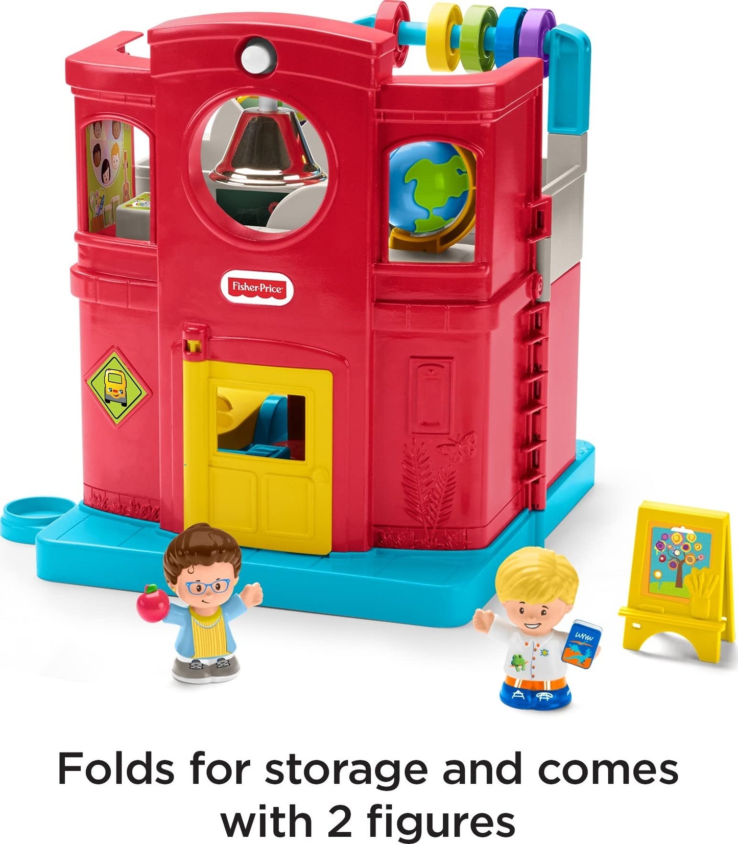 Fisher-Price Little People Friendly School, interactive playset with music, sounds and learning phrases for toddlers & preschool kids ages 1-5 years