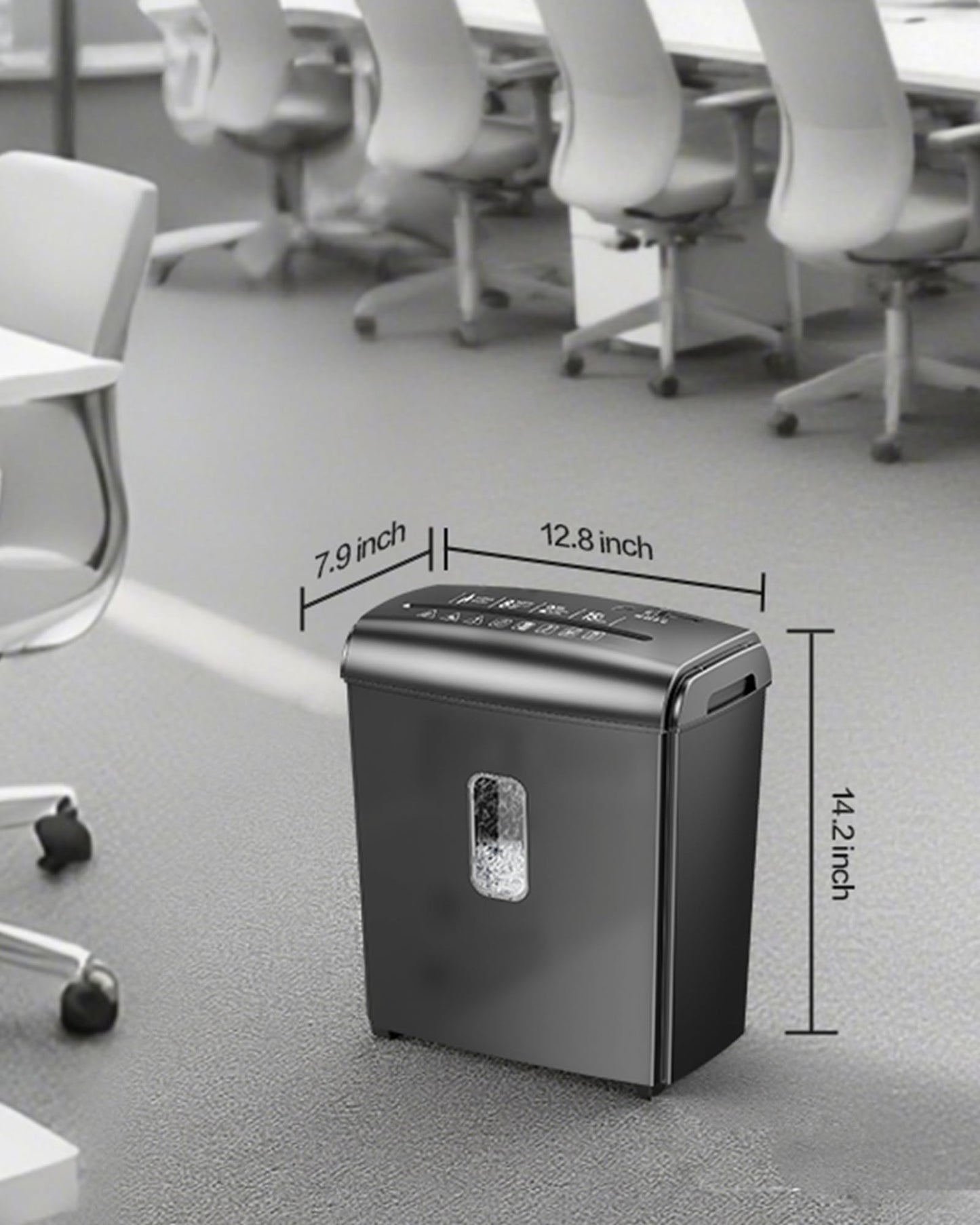 Locksworth 8-Sheet Micro-Cut Paper Shredder, P4 High Security, 4 Gallon Bin, 2-Minute Continuous Run, Home & Small Office Use