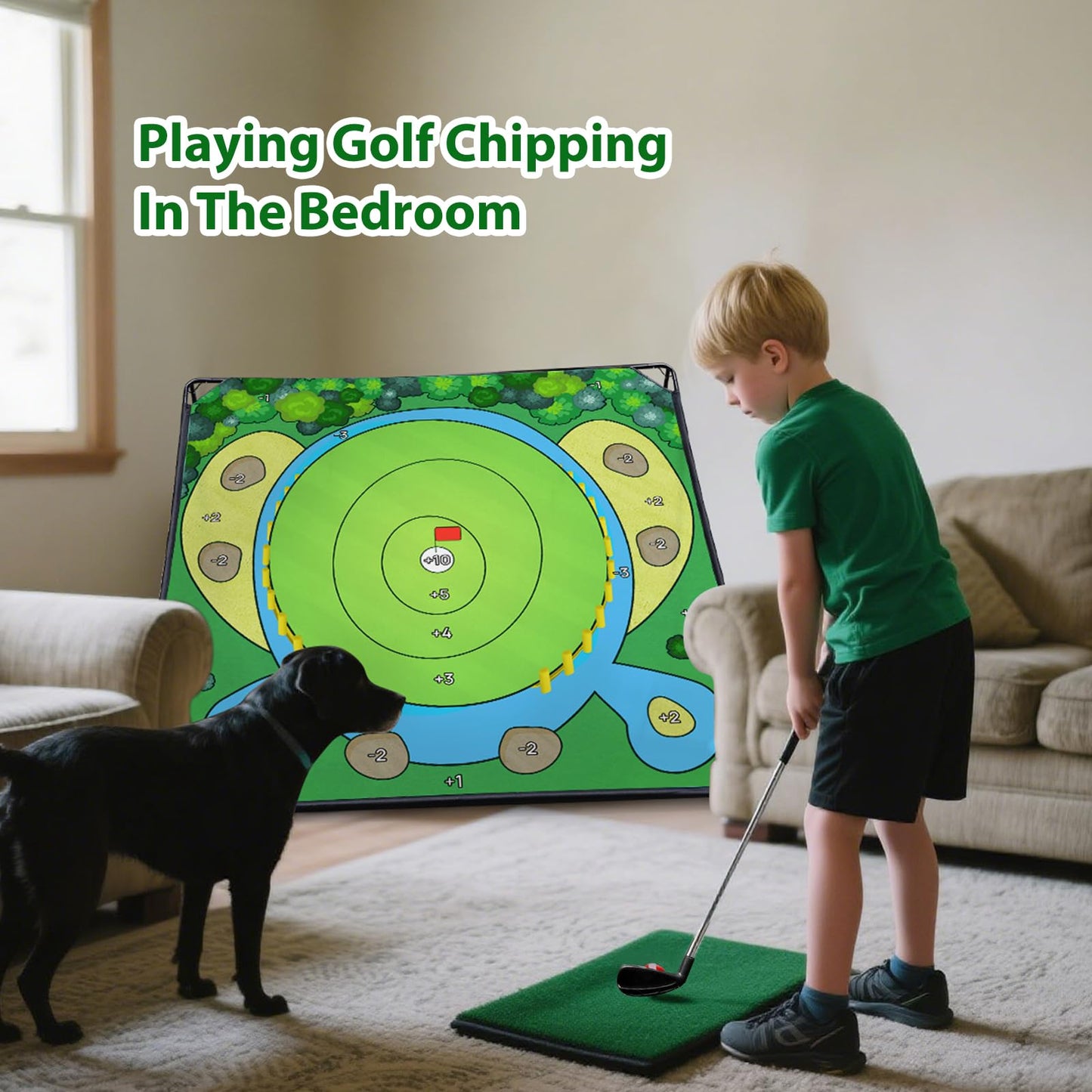 70"x70" Golf Chipping Game Practice – Portable Training Game for Indoor & Outdoor Use, Improve Short Game Accuracy for Adults, Juniors & Beginners (70"x70" Golf Chipping Game)