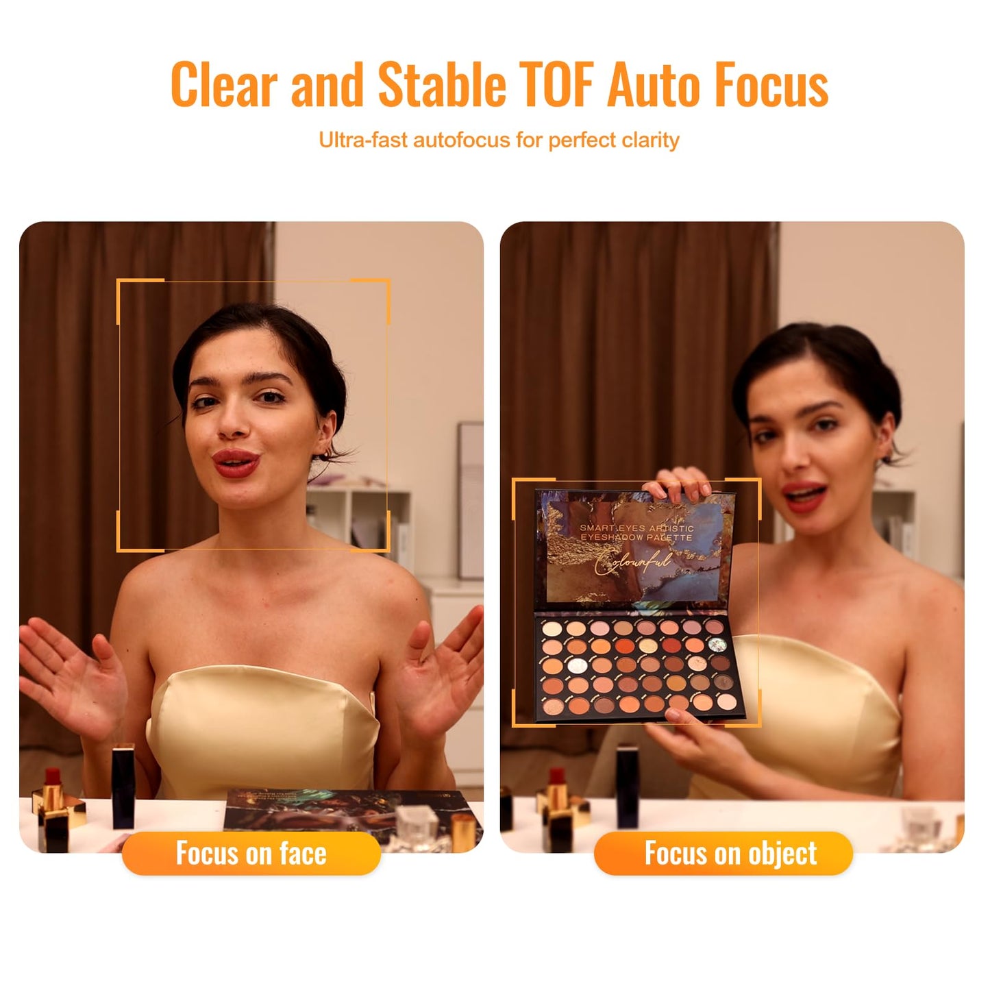 Angetube 4K Webcam with Light for PC: UHD 4K, TOF Auto Focus, Dual AI Noise-Cancelling Mics, 1080p@60FPS, USB Streaming Webcam w/Privacy Cover for Laptop/Mac/Desktop/PC Work w/Zoom/Teams/Google Meet