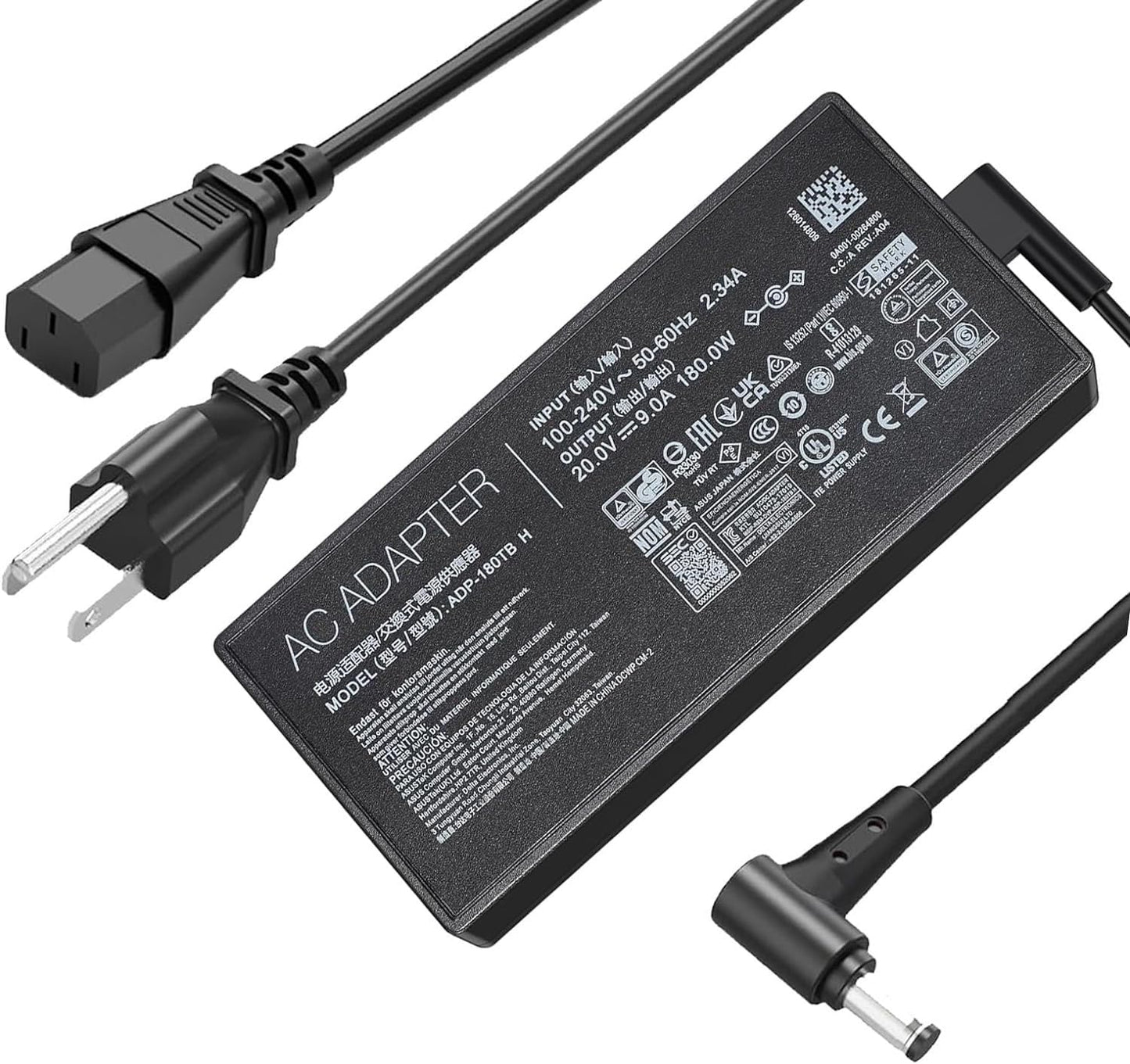 Original 230W Charger Fit for Asus ROG Zephyrus S GX531GM GX502GW GX701GX GX501 GU501G GU501GM GU501 GU502GV ROG Strix GL703 GL504GM GL704GM 19.5 V 11.8A ADP-230GB B Gaming Laptop Power Adapter