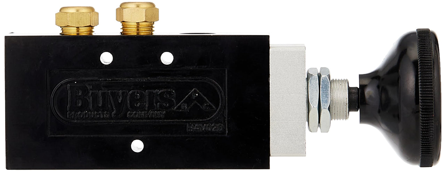 Buyers Products BAV020 4-Way 3-Position Manual Air Valve With Five 1/4 Inch NPT Ports, For Use with Tailgates, Air Compression, Pneumatics, Dump Body Hardware & Accessories