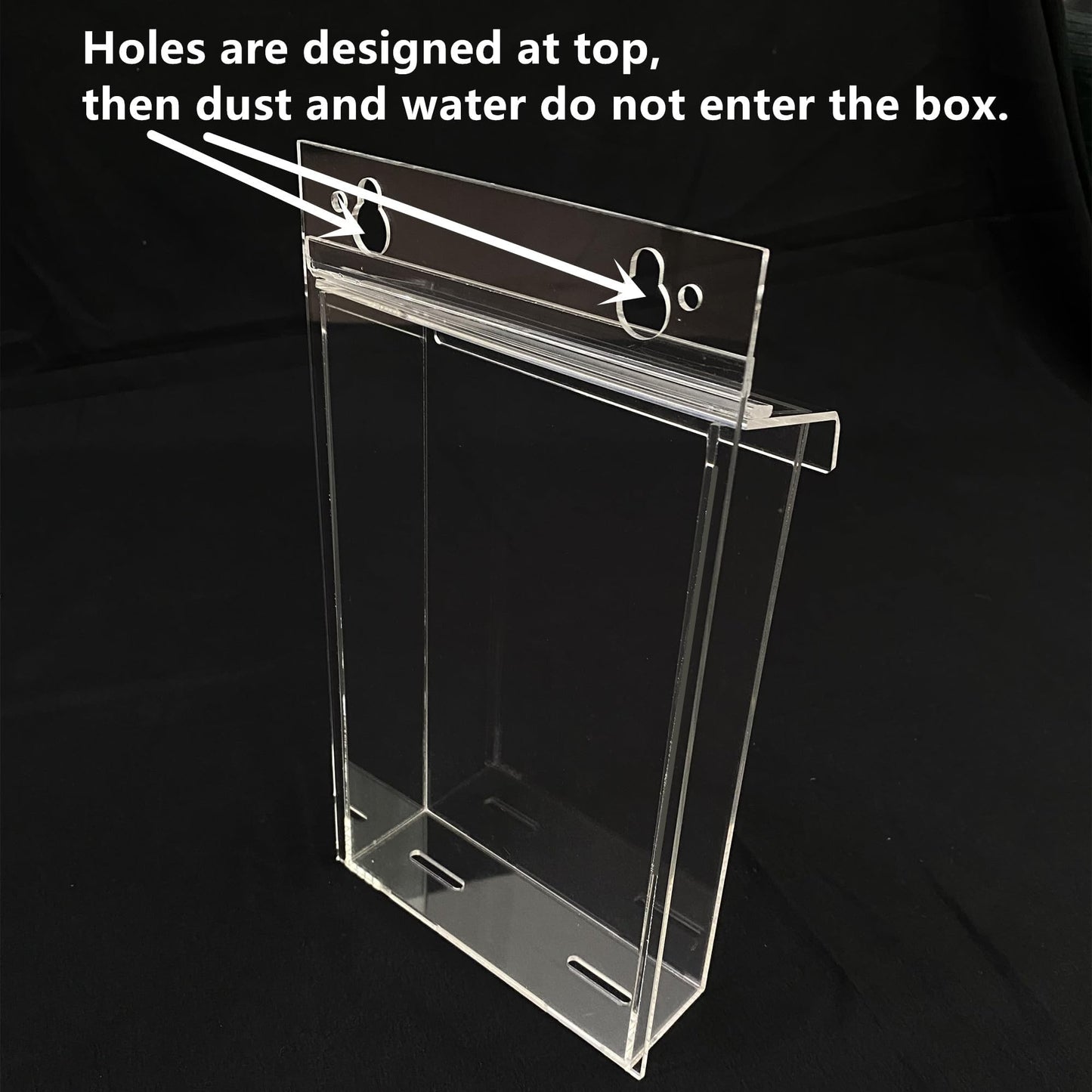 All cheerful Clear Outdoor Waterproof Brochure Holder with Lid Large Real Estate Sign Holder Flyer Display Wall Mounting Literature Dispenser (2 pack)