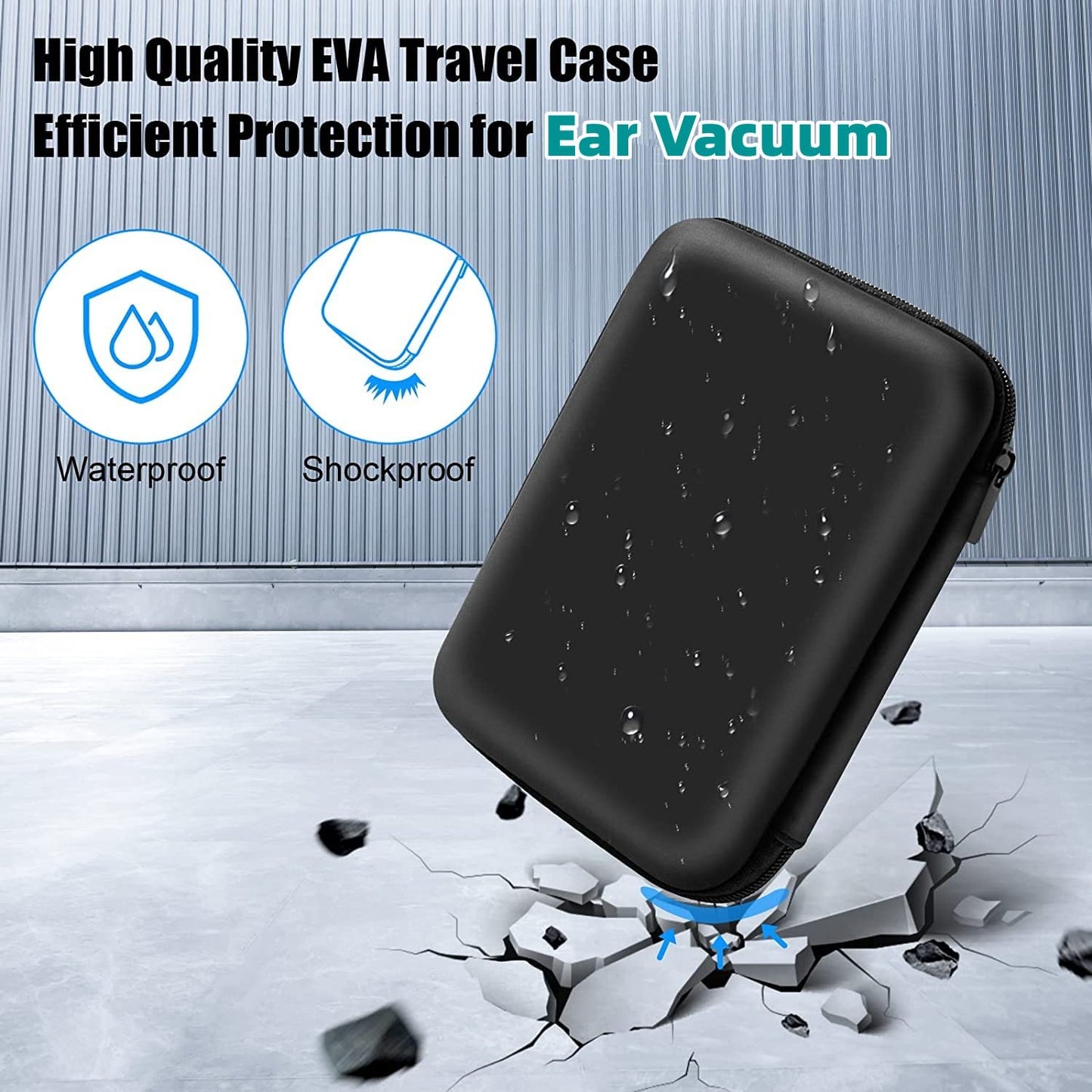 2025 Ear Wax Vacuum Removal Tool, 6 Gear Strong Suction Electric Ear Cleaner Ear Vacuum Wax Remover, USB Charge Earwax Removal Kit Reusable Soft Silicone Ear Cleaning Kit Water Remover Tool (Black)
