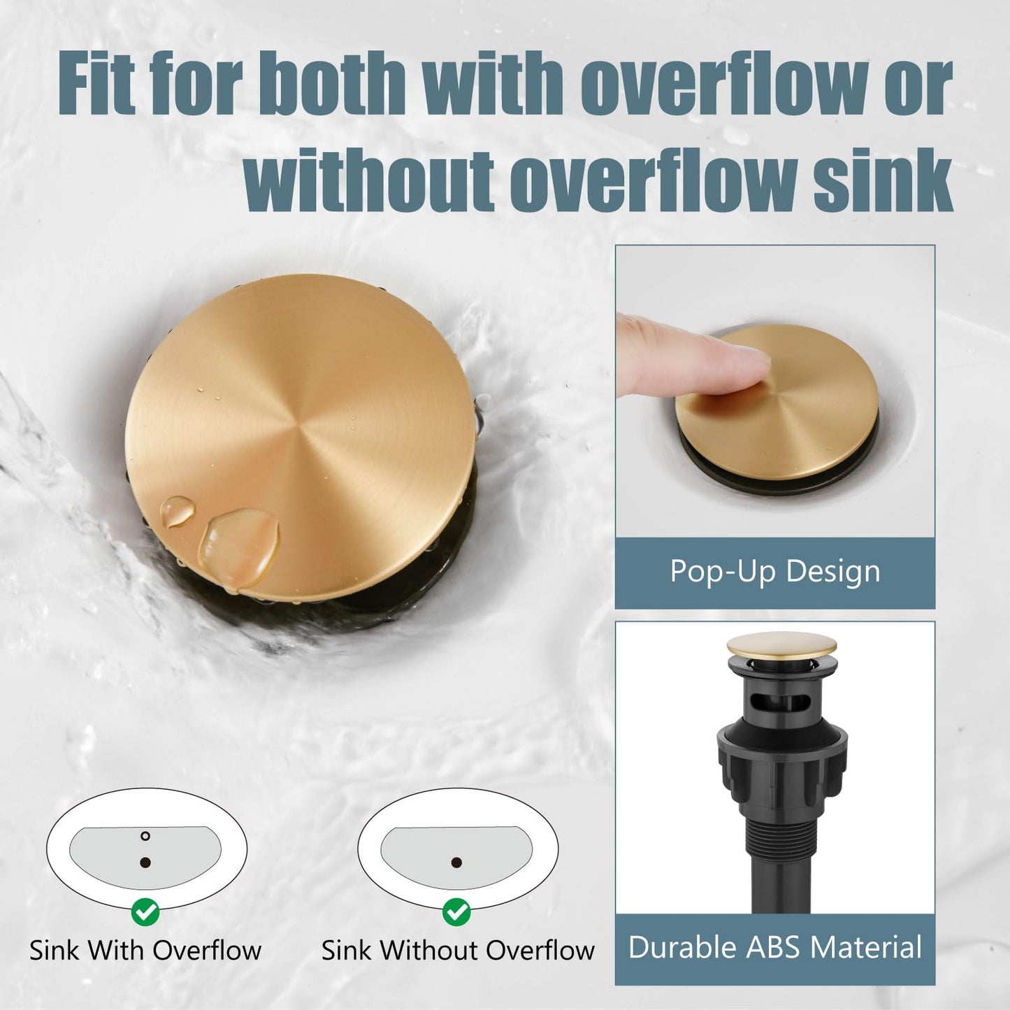 Aolemi Antique Brass 8 Inch Widespread Bathroom Sink Faucet Double Lever Handle 3 Hole Deck Mount Vanity Basin Mixer Tap with Pop Up Drain Assembly