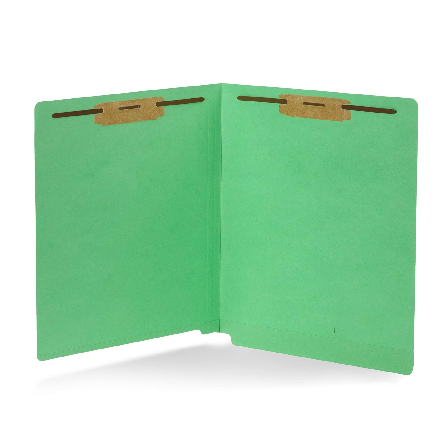 50 Green End Tab Fastener File Folders - Reinforced Straight Cut Tab - Durable 2 Prongs Designed to Organize Standard Medical Files, Receipts, Office Reports, and More - Letter Size, Green, 50 Pack