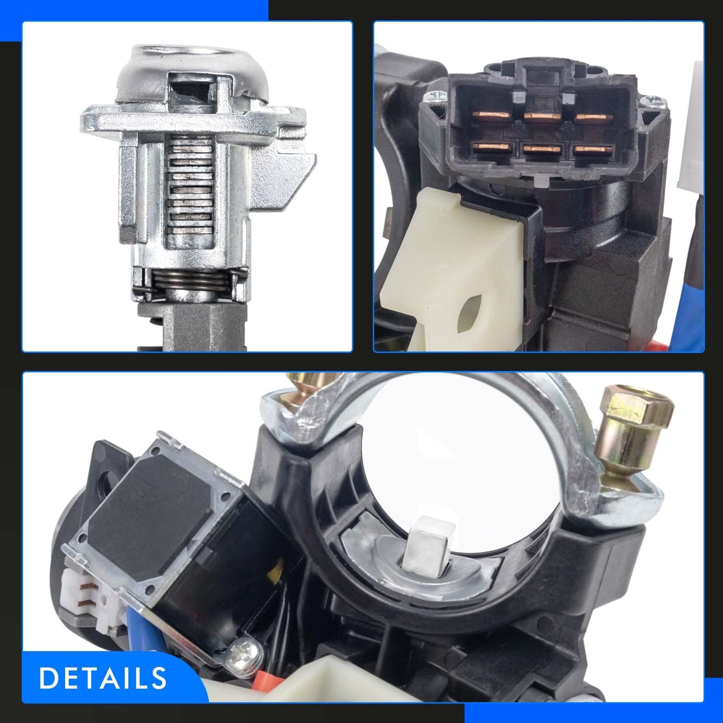 81905-F2230 Ignition Lock Switch Assembly with Door Lock Cylinder & Keys Fit for Hyundai Elantra 2017-2020 Ignition Lock Cylinder with Housing Replace# 81910-F2130, 81970-F2B00, 81900-F2H00
