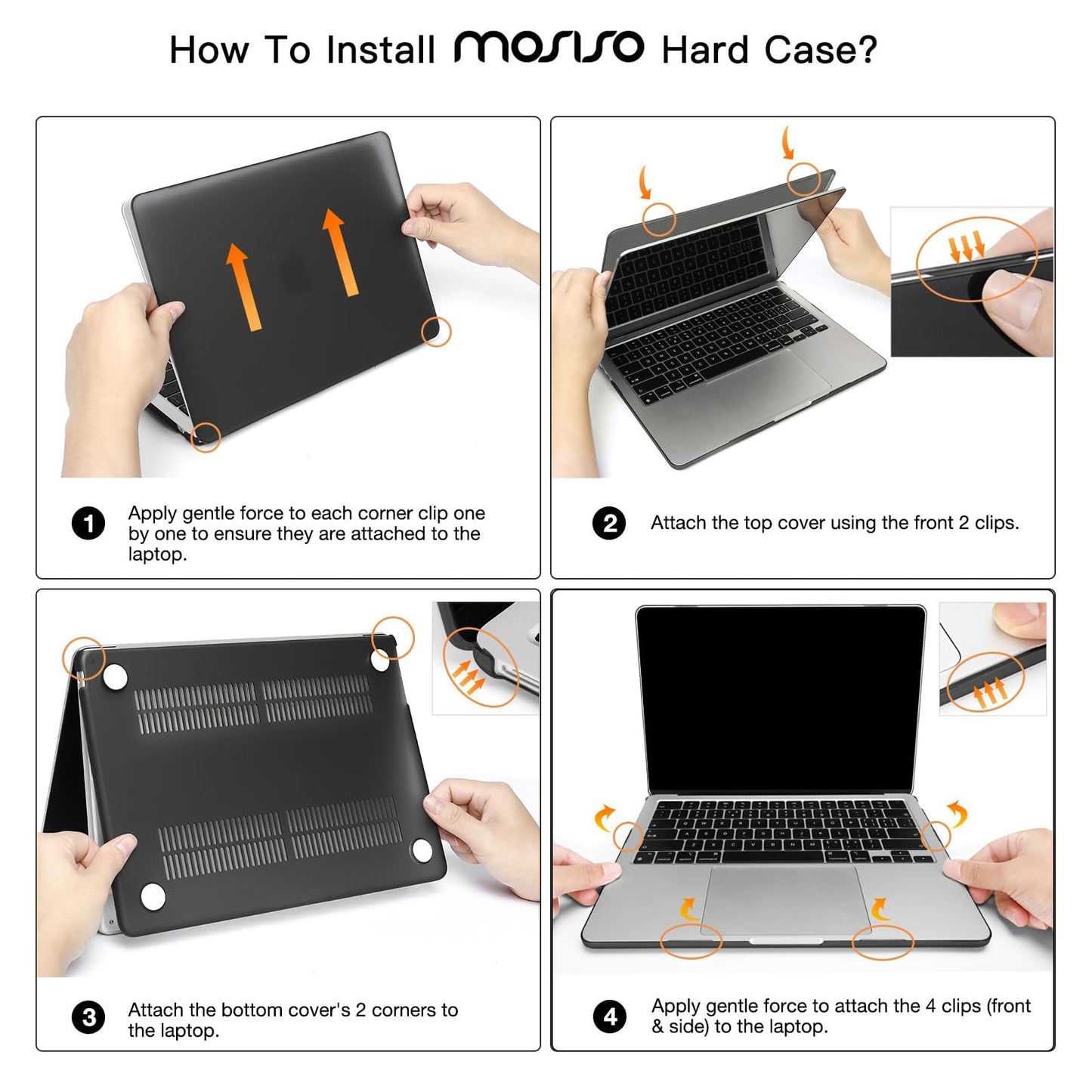MOSISO Compatible with MacBook Air 13 inch Case M5 2026 M4 2025 M3 M2 2024-2022 A3449 A3240 A3113 A2681, Hard Case&Puffy Bag&Keyboard Cover&Webcam Cover&ScreenFilm for MacBook Air 13.6, Midnight
