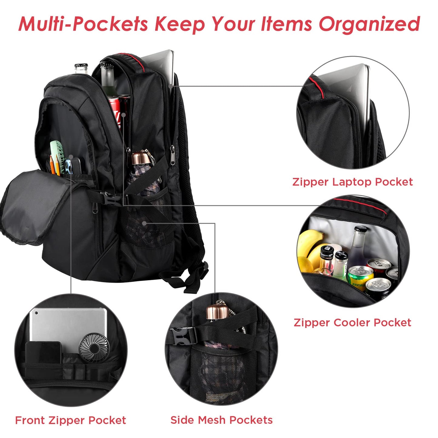 OUTXE Cooler Backpack 22L Insulated Cooler Bag for 15.6" Laptop Lunch Backpack for Work Daily Backpacks