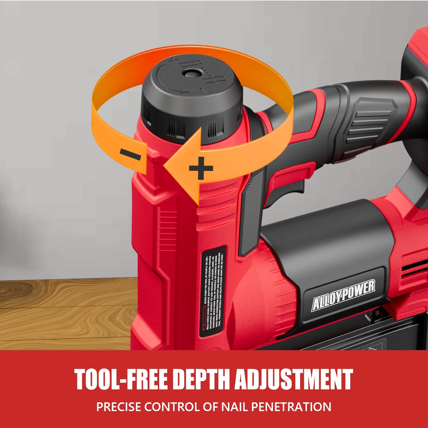 ALLOYPOWER 2 in 1 Cordless Brad Nailer/Electric Stapler with 2.0Ah Battery and Charger,1000pcs Nails and 500pcs Staples Included for Home Improvement & Woodworking