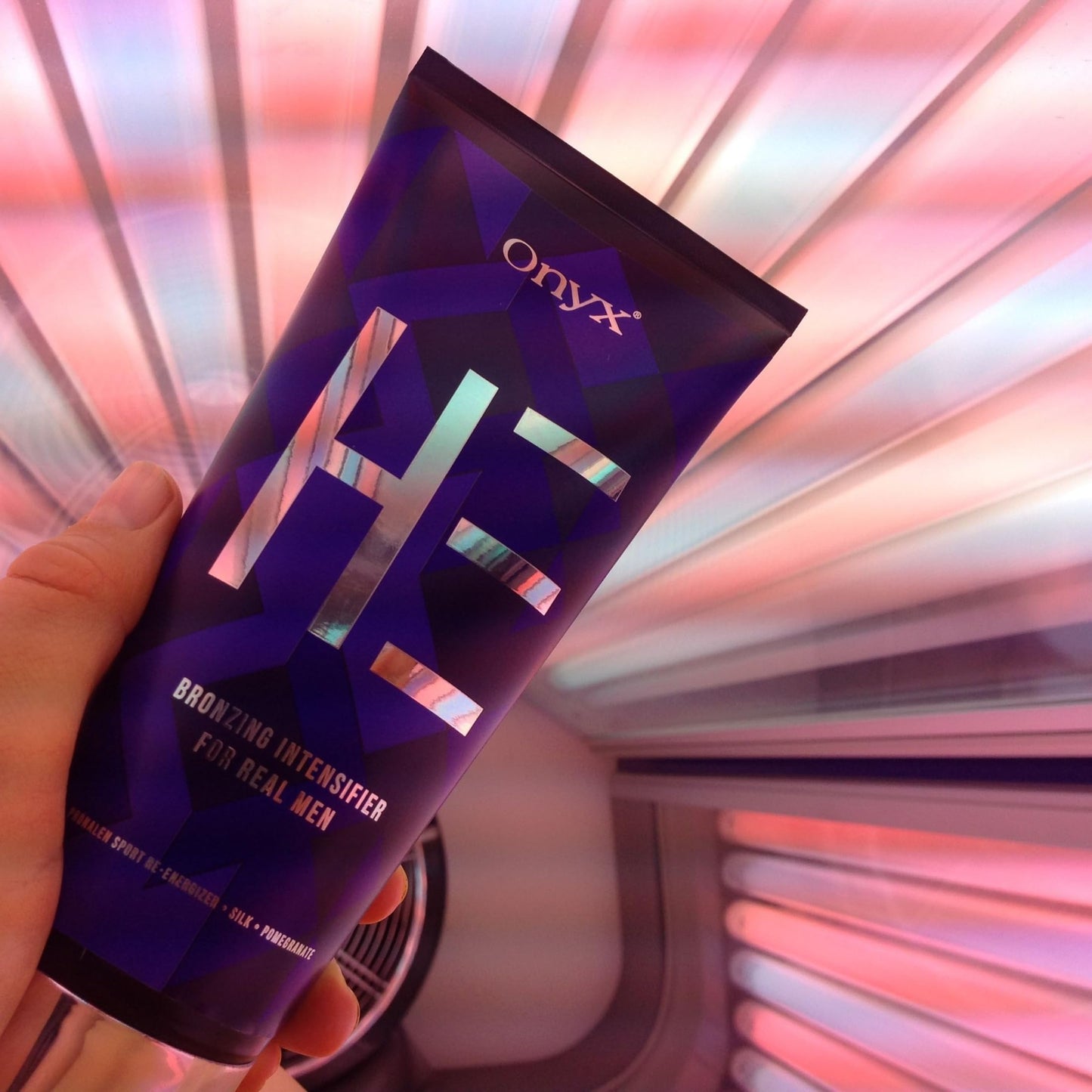 Onyx HE Tanning Bed Lotion for Men - Indoor Tanning Lotion Accelerator & Bronzer, Quick & Dark Tan, Men's Tanning Lotion with Skin Firming, Muscle Bronzing Complex & Moisturizing Formula