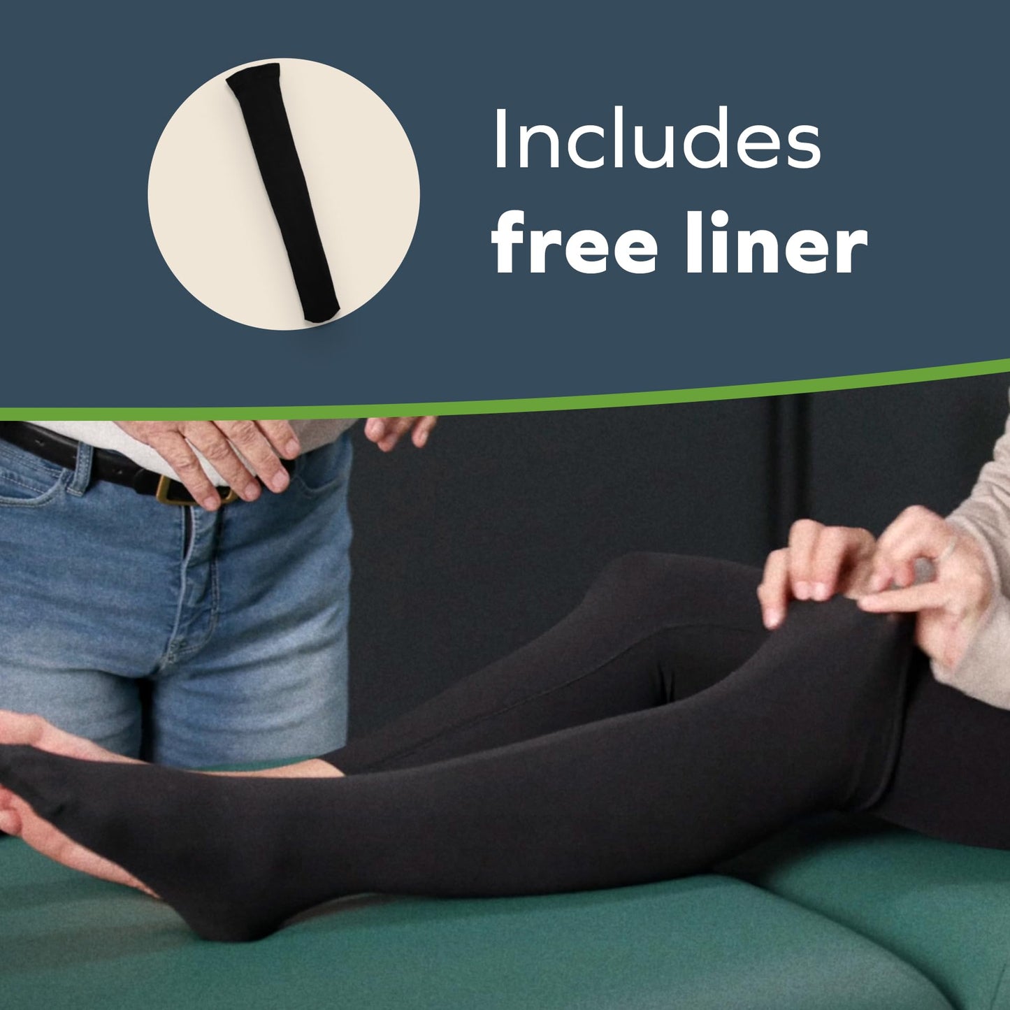 Alta Medical SiennaWrap Compression Leg Wrap Seamless - Designed by a Lymphedema & Lipedema Therapist - Made in USA - Includes Free Liner