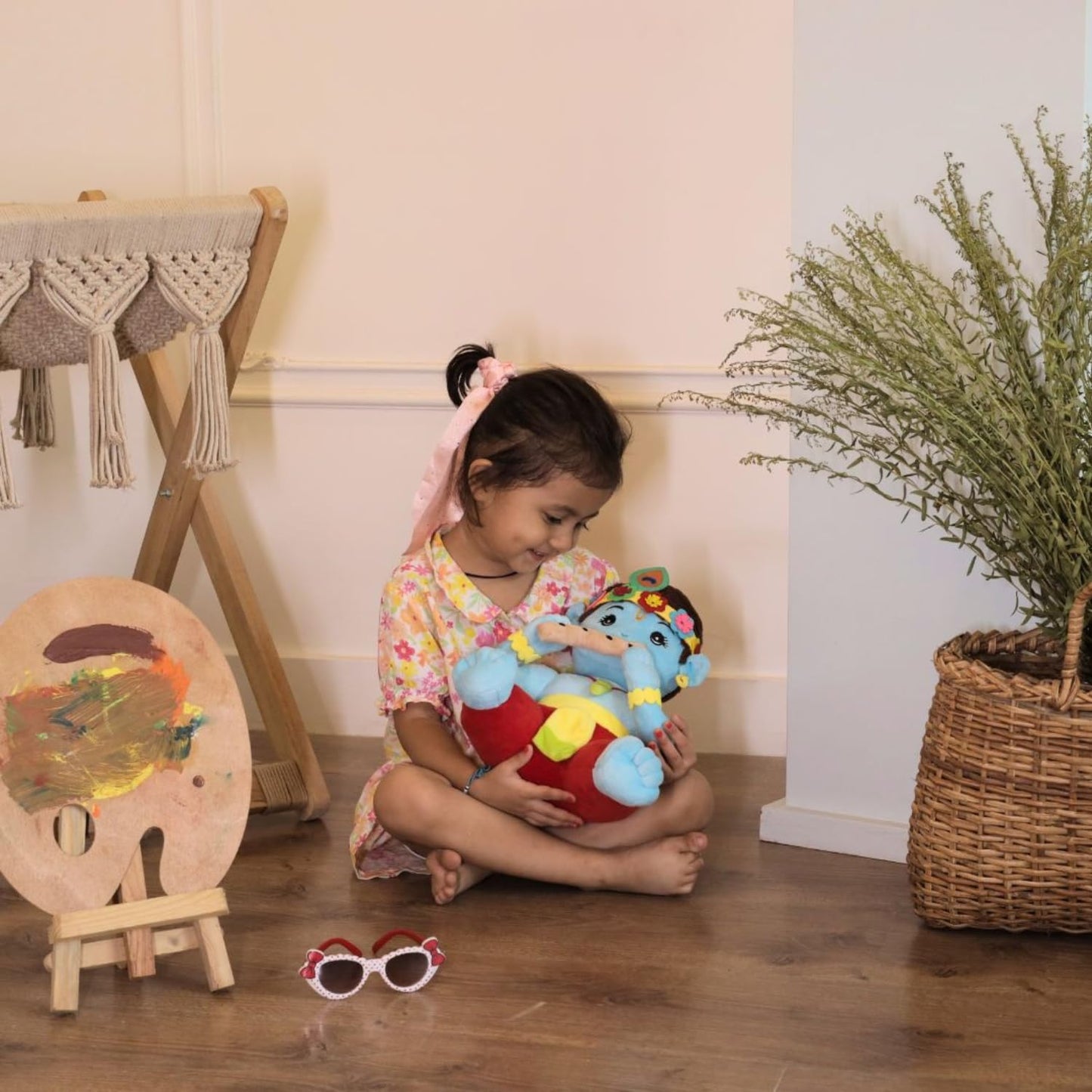 Panda's Box Mantra Chanting Musical Baby Krishna Plush Toy | Best Gift for Kids