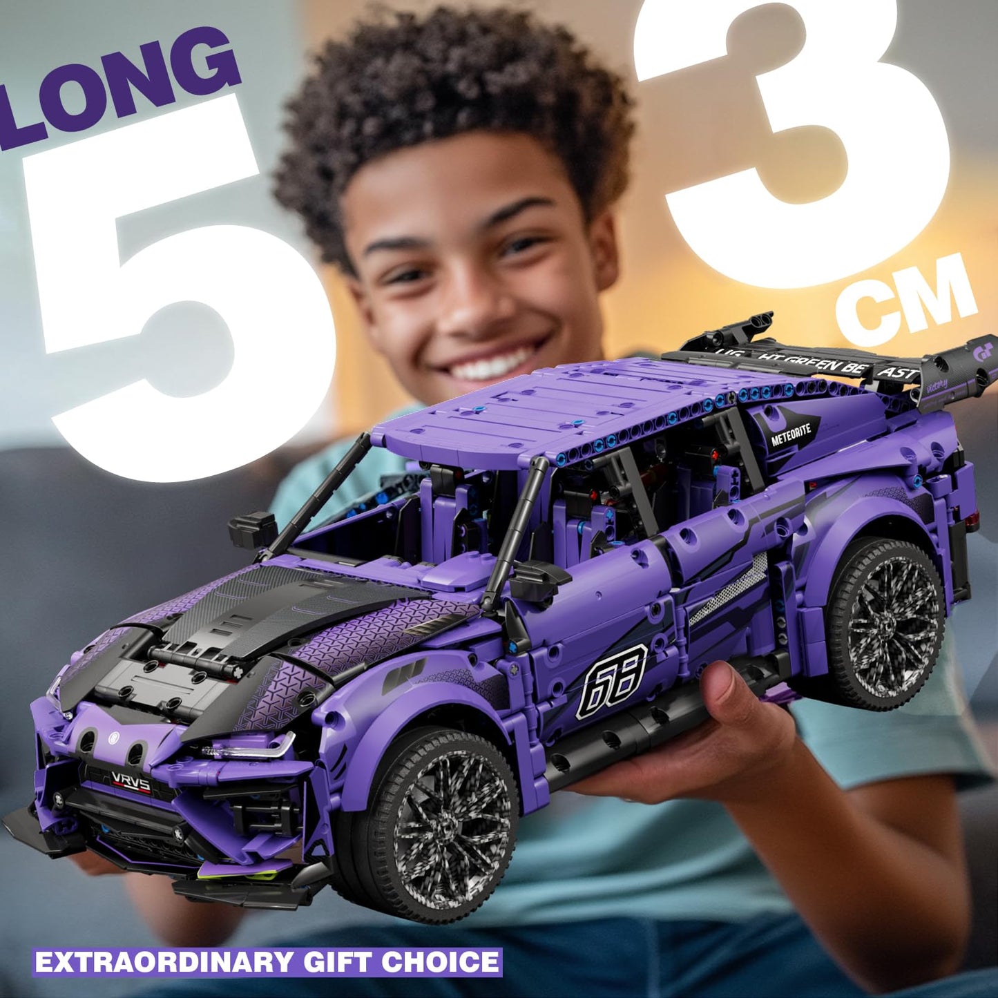 Remote Control Building Car, Compatible with Technic Car, 1:8 21inch Large Size Dynamic Model Car SUV Construction with Motors Rechargeable Battery, Building Toy for Adults Teens Aged 12+ (2375 PCS)