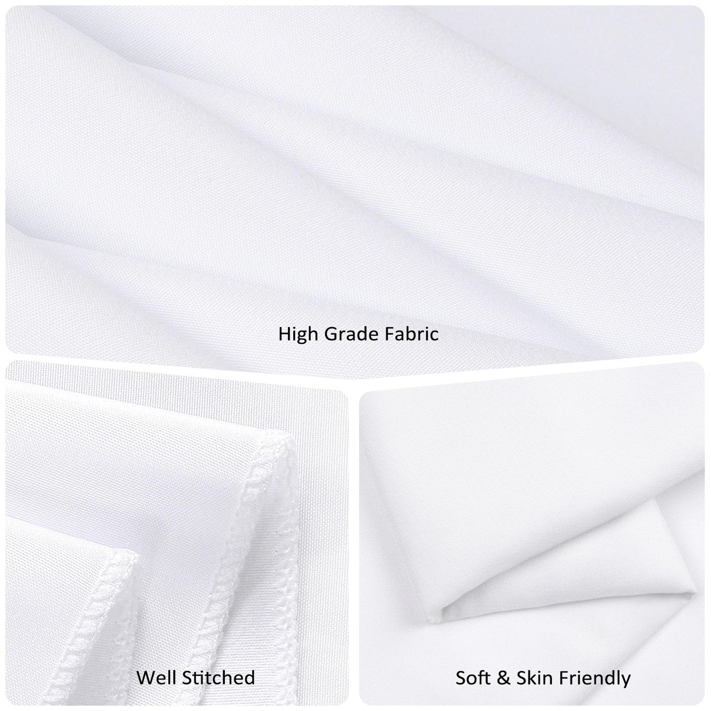 8 Packs Round Tablecloth 90 Inch White Table Cloth for Circle Tables, Washable Polyester Fabric Tablecloths, Wrinkle Resistant Table Cloth Round Cover for Wedding Party Banquet Dining