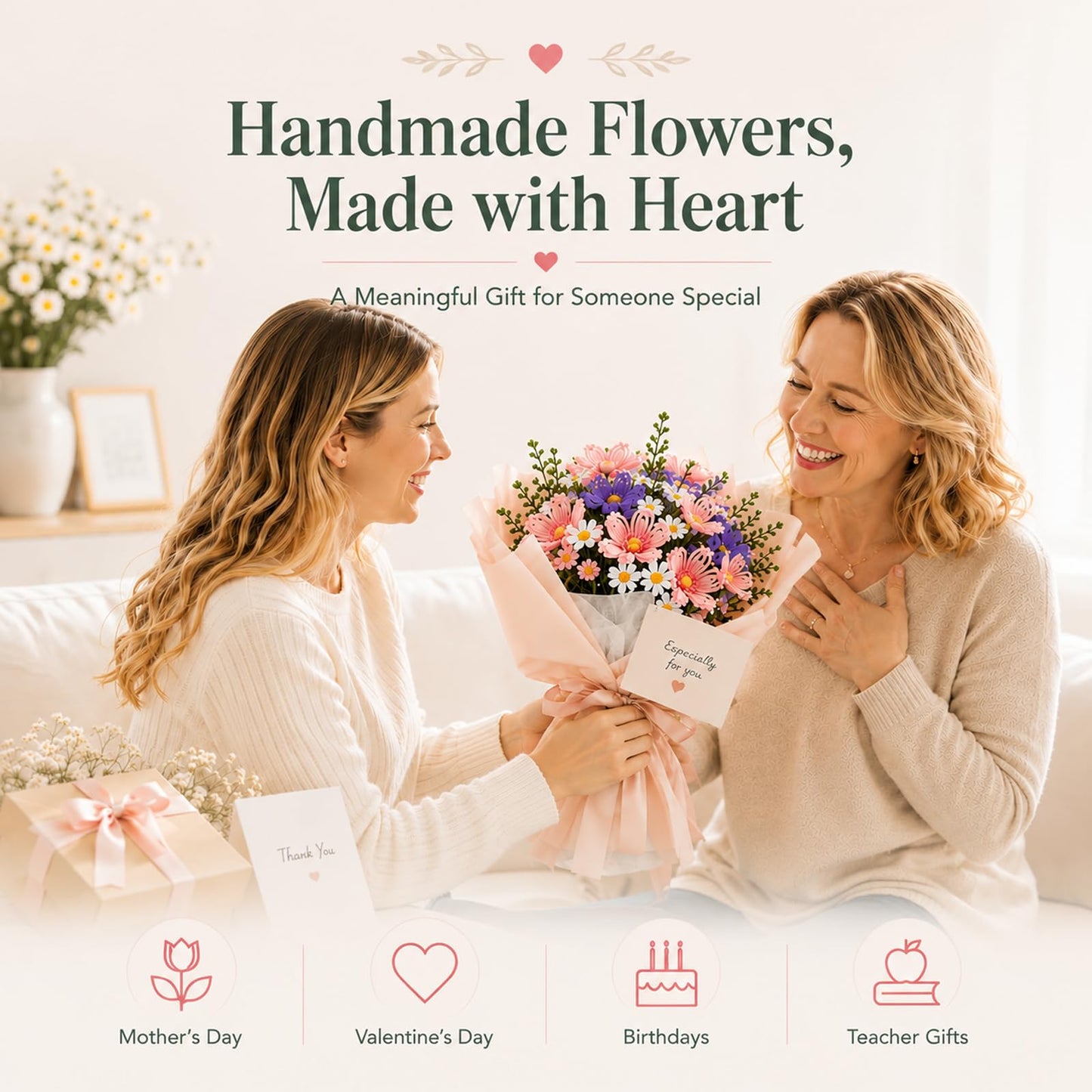 800 Pcs Pipe Cleaners for Crafts,Ultimate DIY Flower Making Kit, Includes Chenille Stems, Stamen, Floral Tape, Ribbon & Craft Wire, Perfect for Bouquet, Home Decoration or Handmade