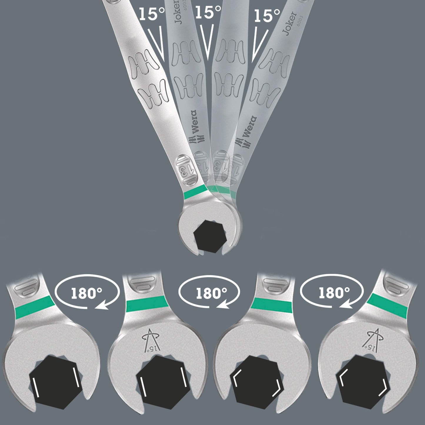 6003 Joker 8pc Combo Wrench Set Imperial in Textile Pouch