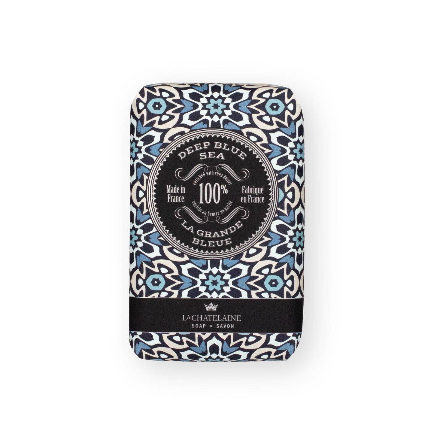 La Chatelaine Luxury Bar Soap Trio Gift Set Tin | Made in France | Natural and Organic | Shea Butter Formula | 3 x 8.8 oz / 250g - Red Mosaic Soap Trio (Deep Blue Sea, Sandalwood, Citrus Zest)