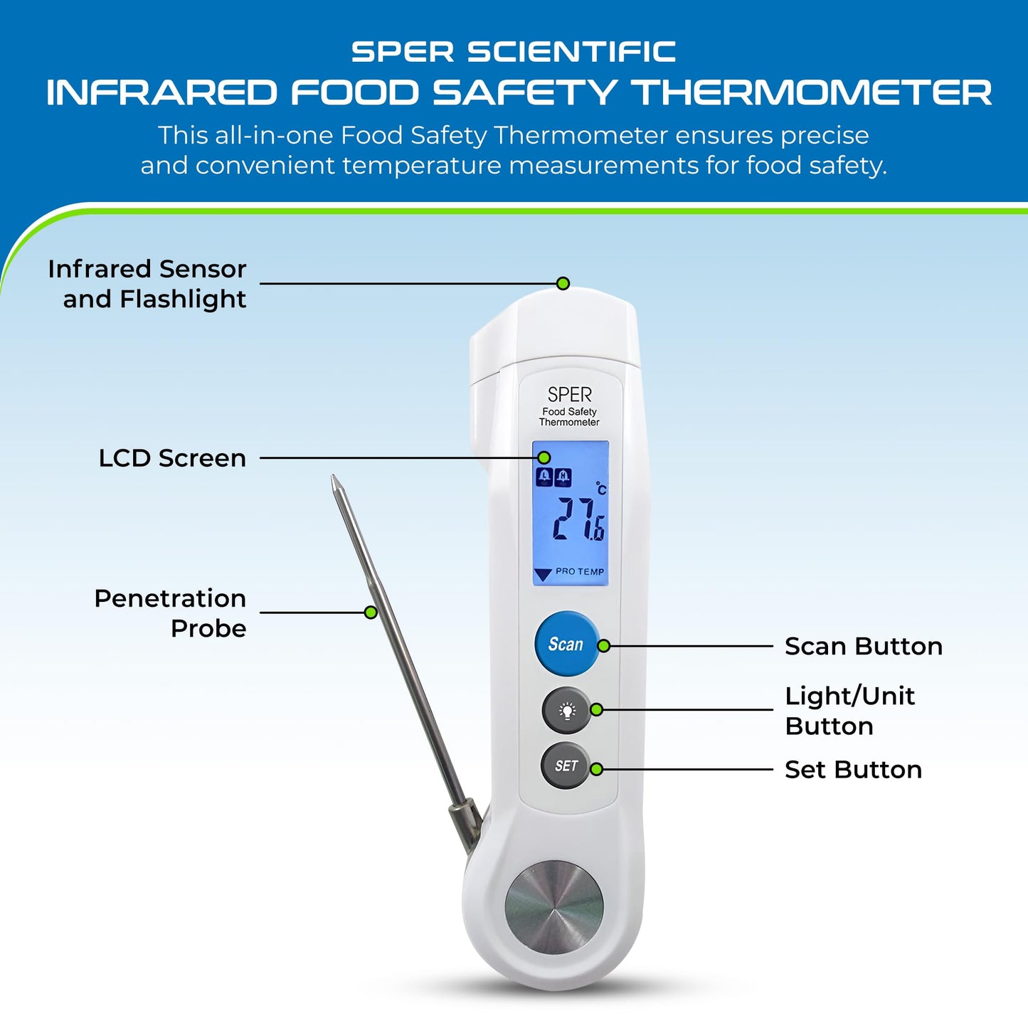 Sper Scientific Food Safety IR Thermometer